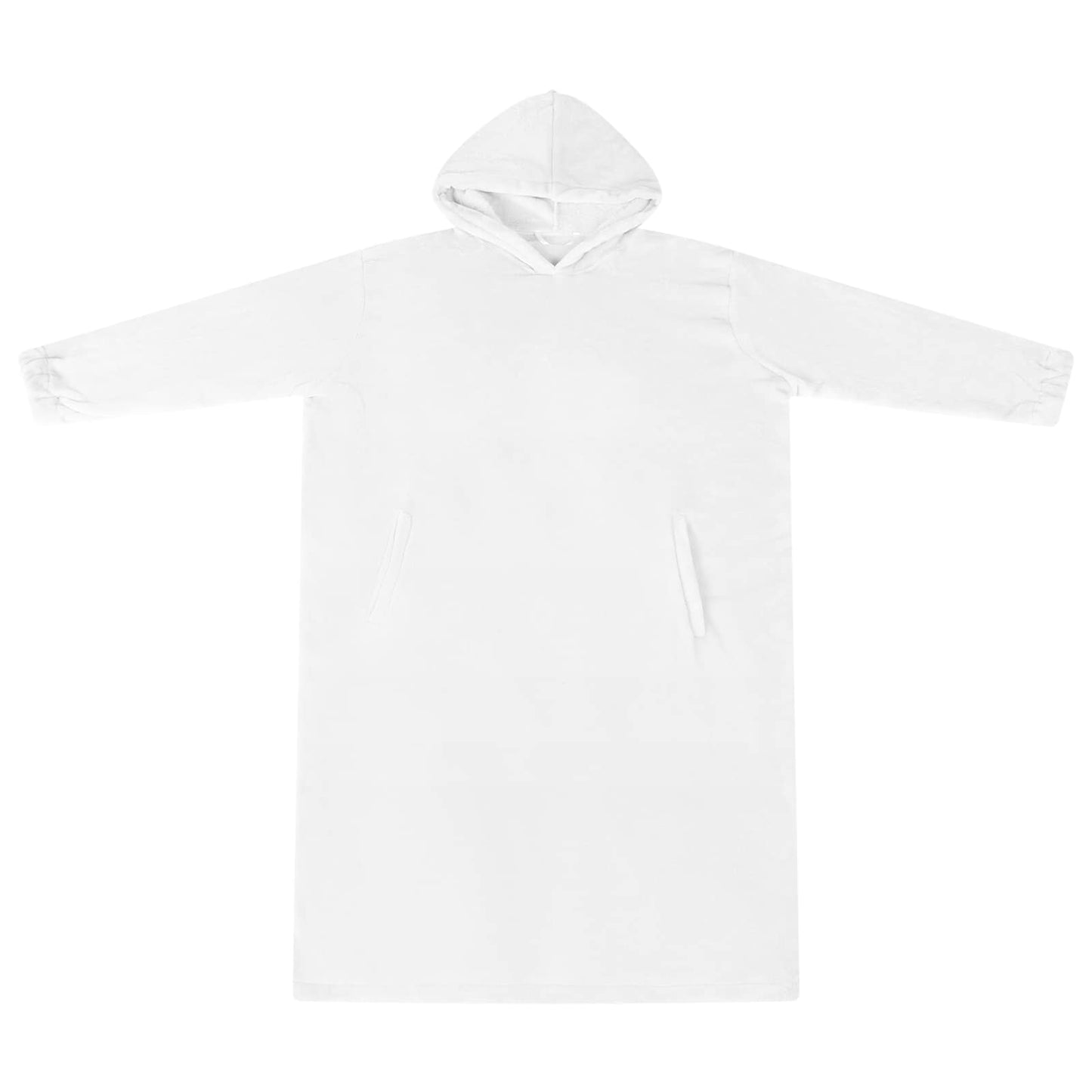 Decken-Hoodie Weiß S Flanell