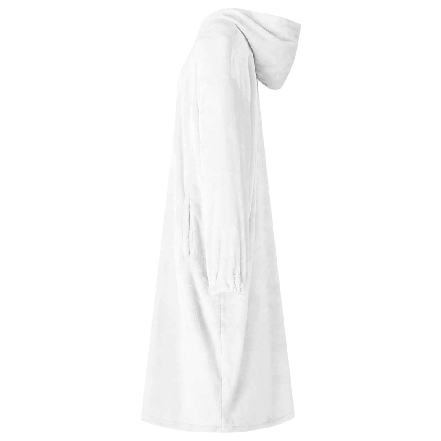 Decken-Hoodie Weiß S Flanell