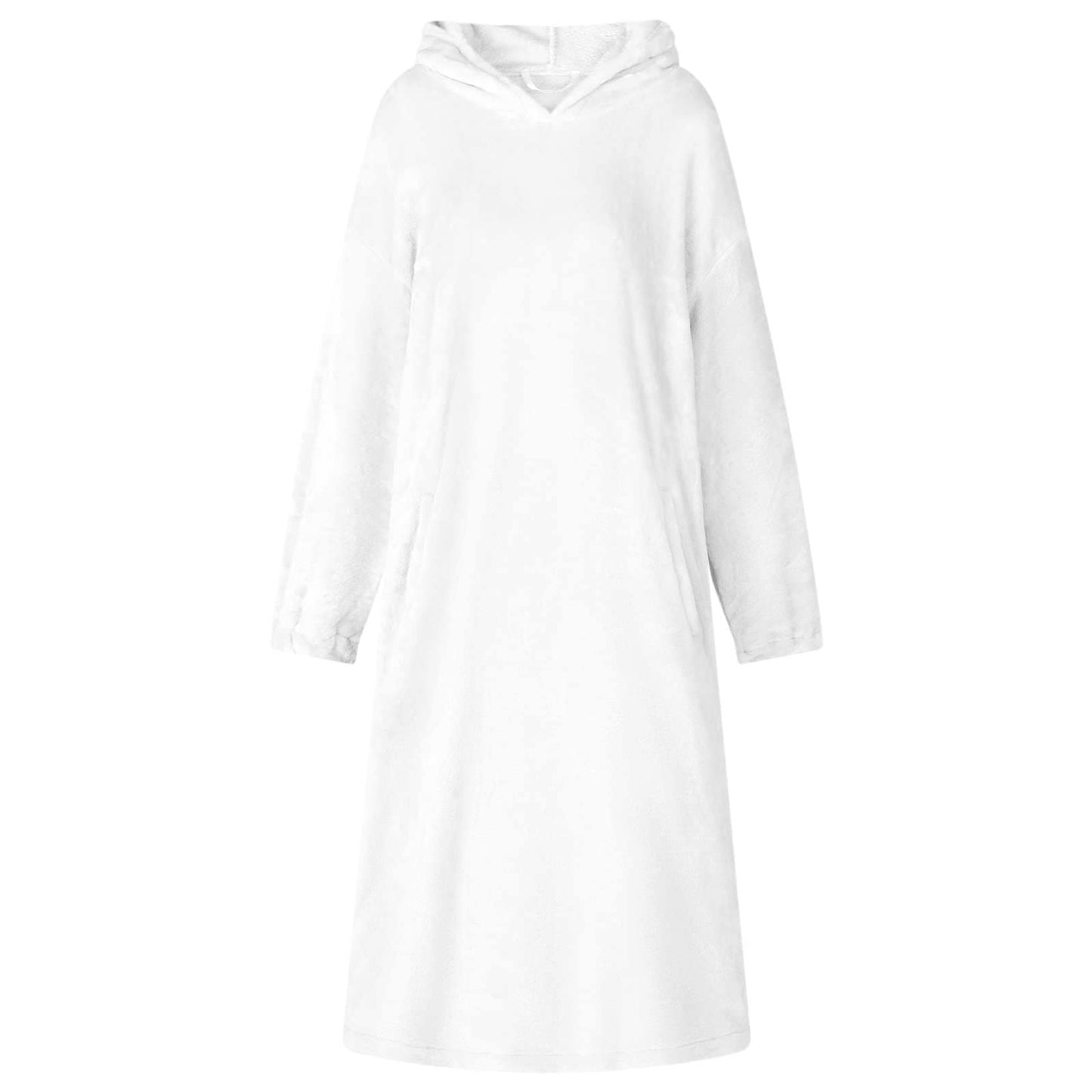 Decken-Hoodie Weiß M Flanell