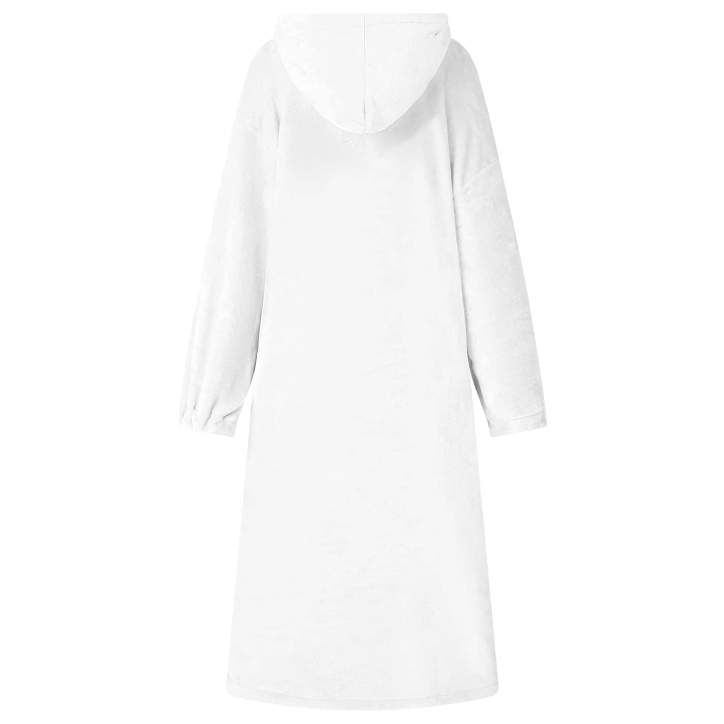 Decken-Hoodie Weiß M Flanell