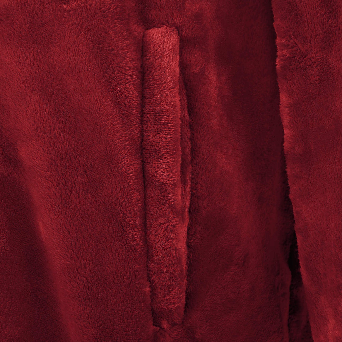Decken-Hoodie Bordeauxrot L Flanell