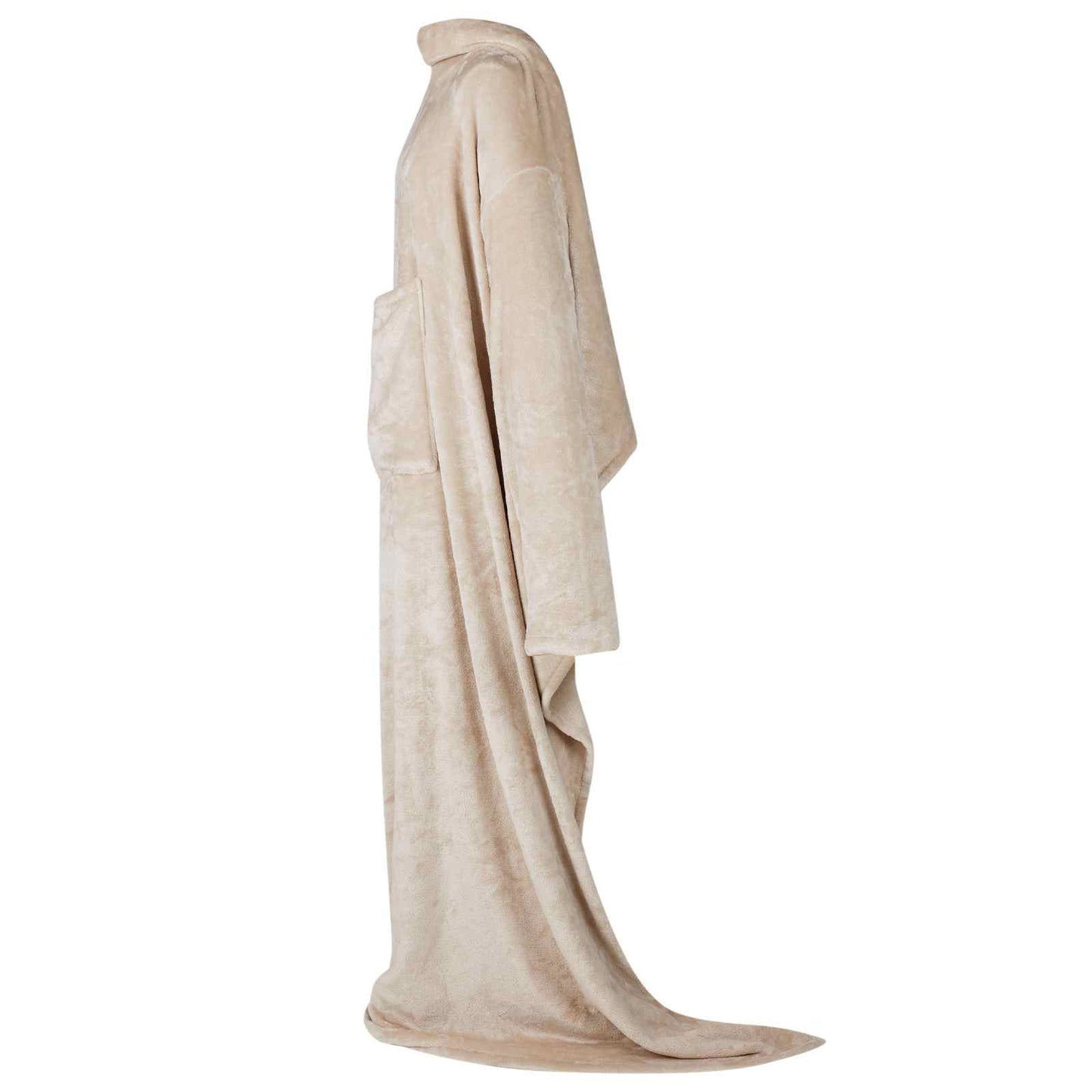 Decken-Hoodie Beige F Flanell