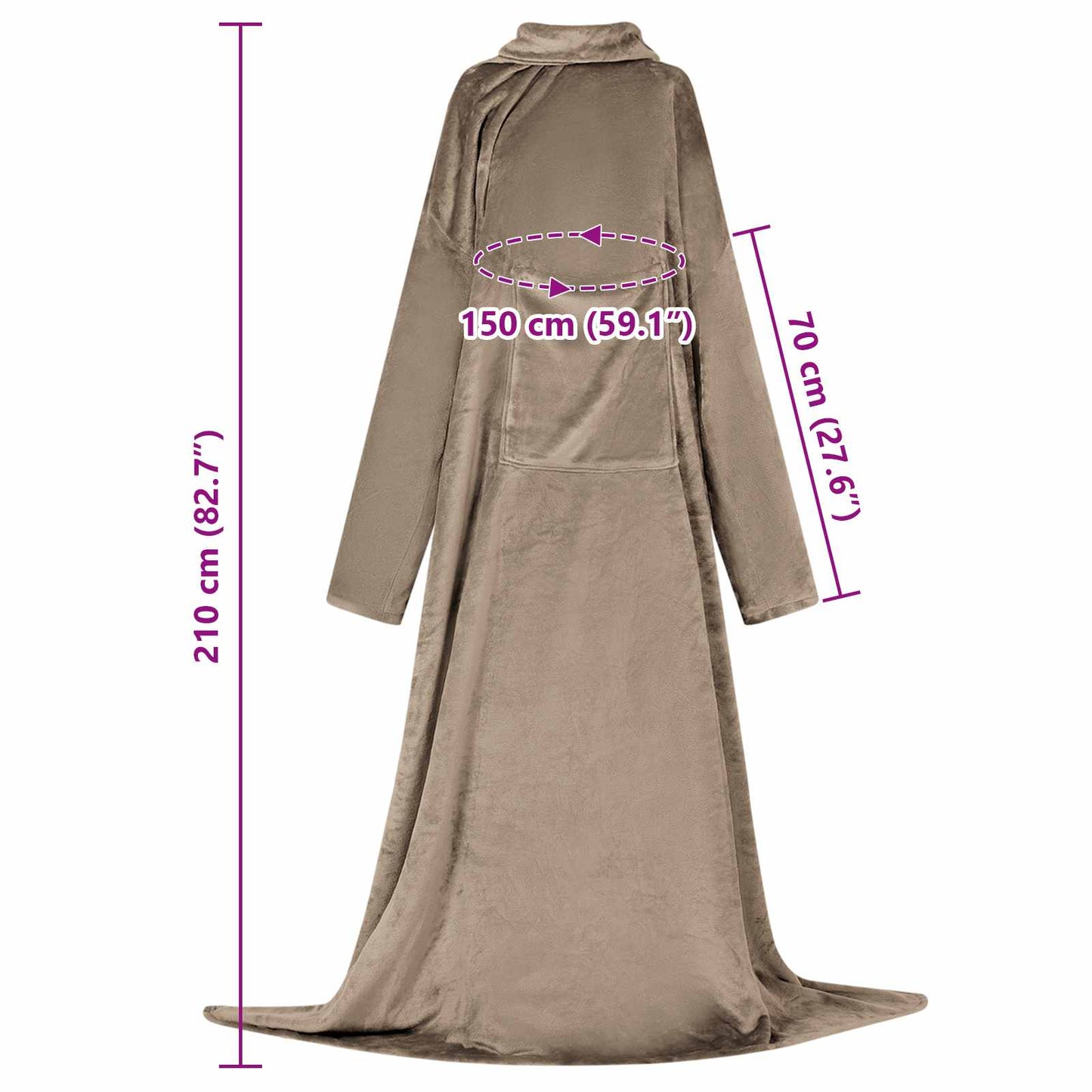 Haut-à-capuche Couverture Chameau F Flanelle