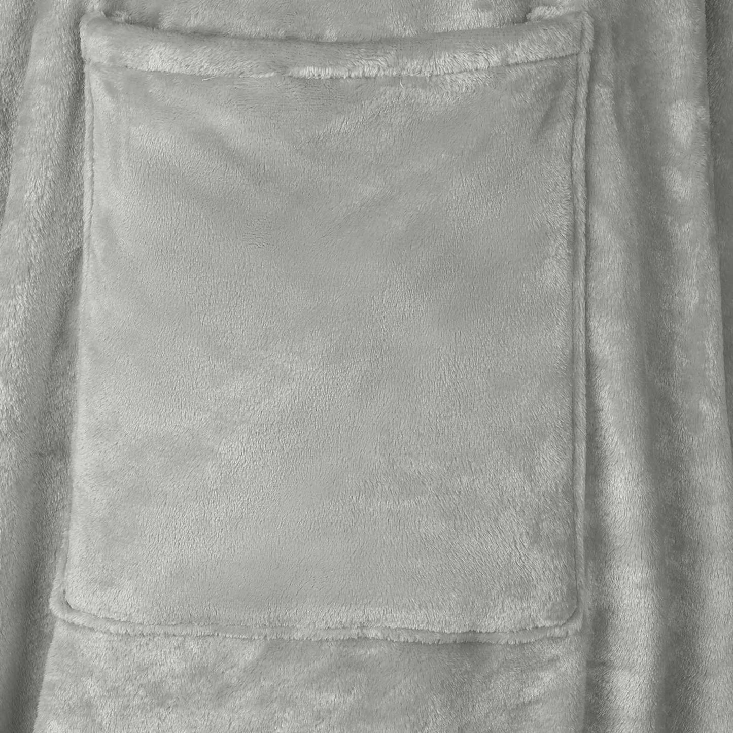 Hooded Blanket Grey F Flannel
