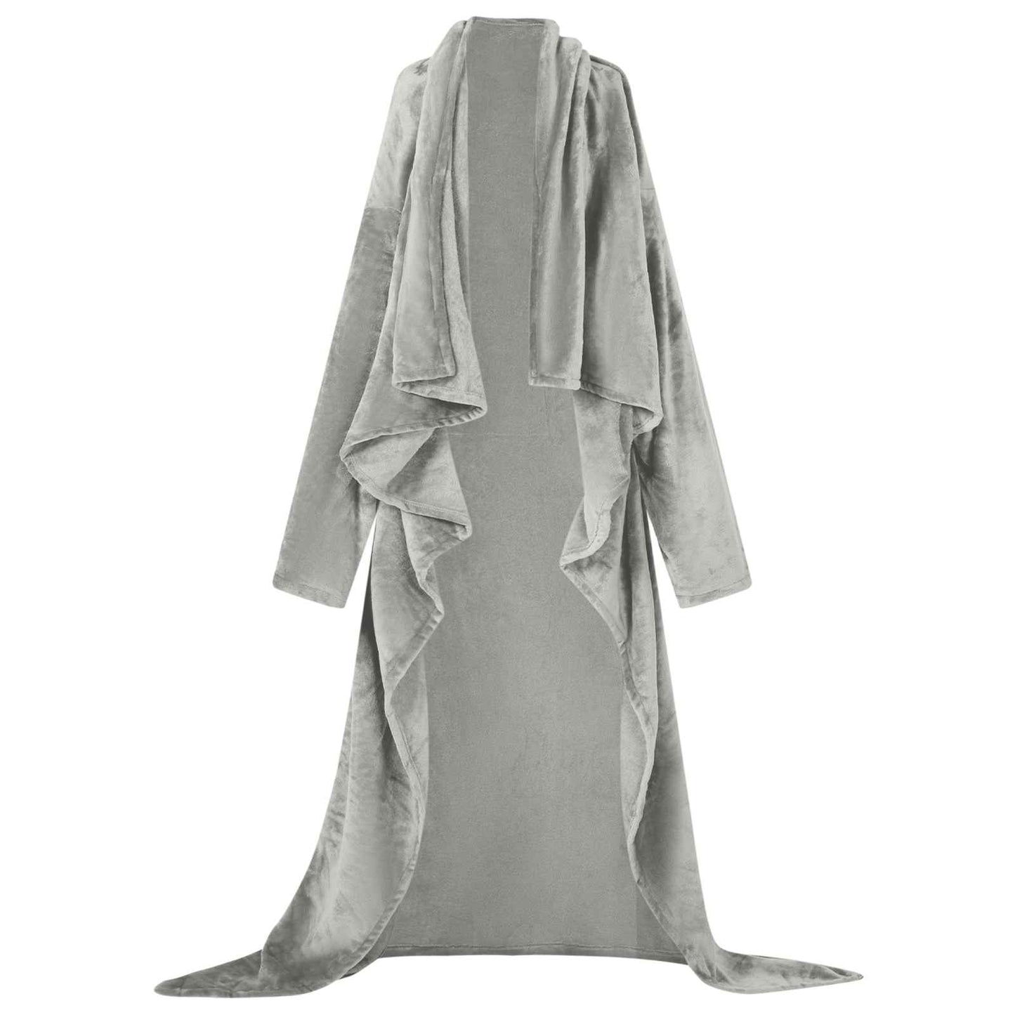 Hooded Blanket Grey F Flannel