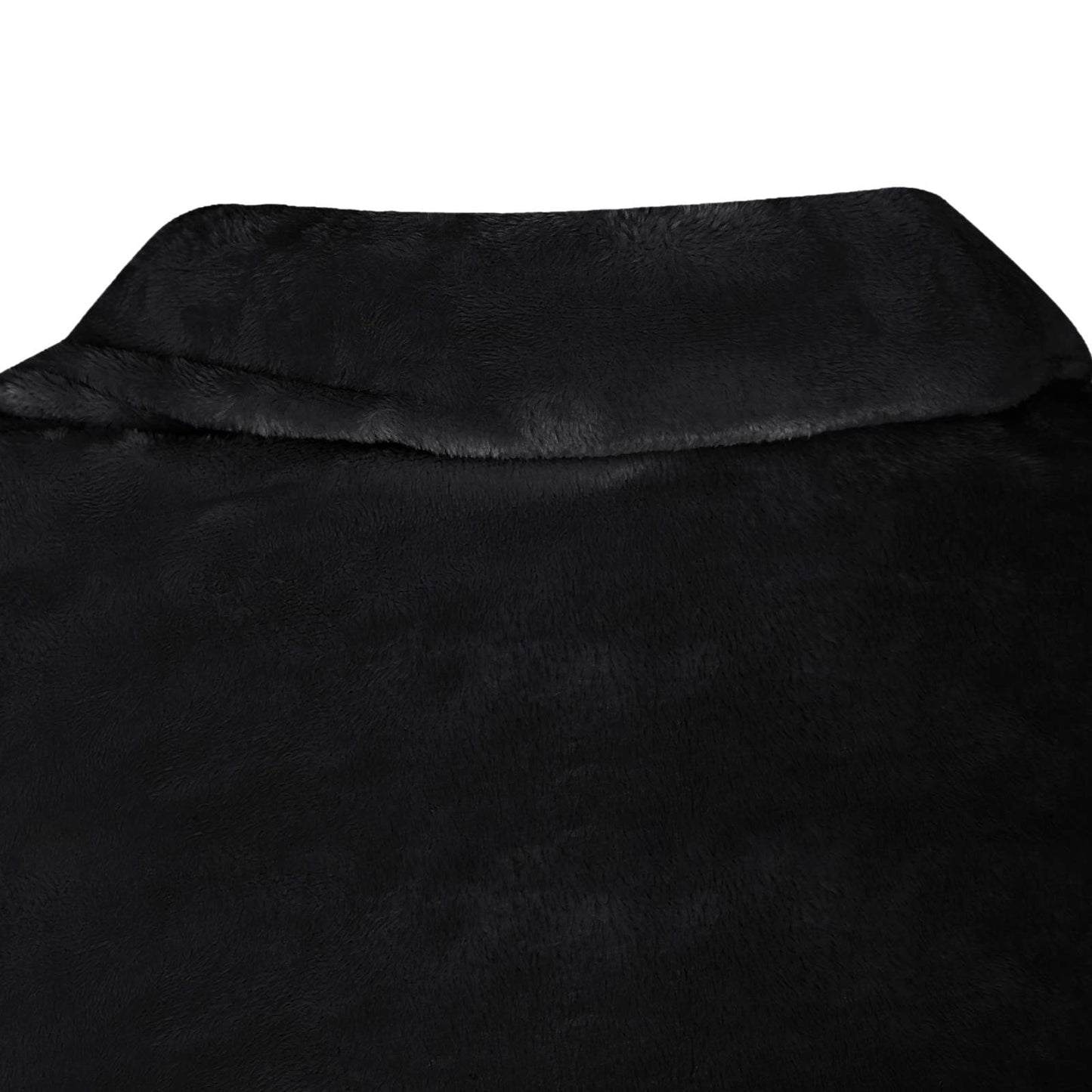 Sweat à capuche couverture Noir F flanelle