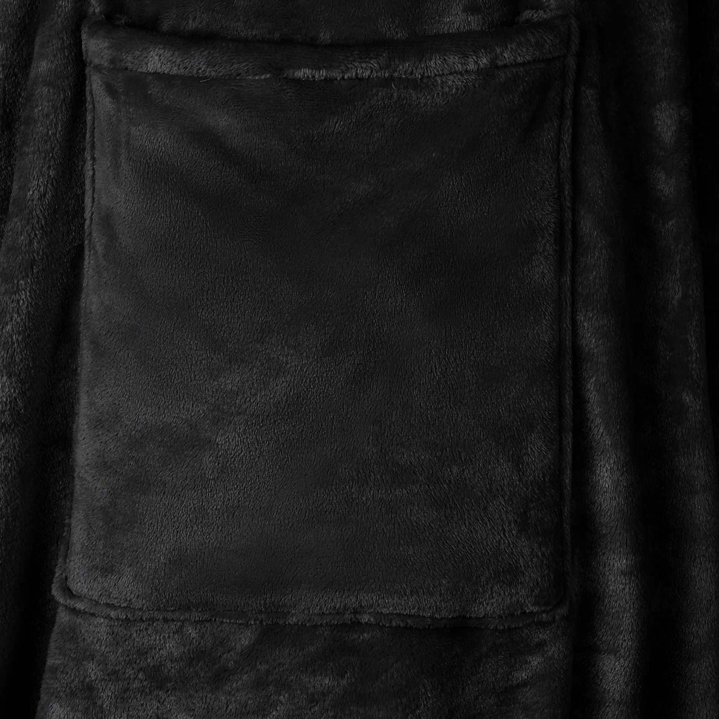 Sweat à capuche couverture Noir F flanelle
