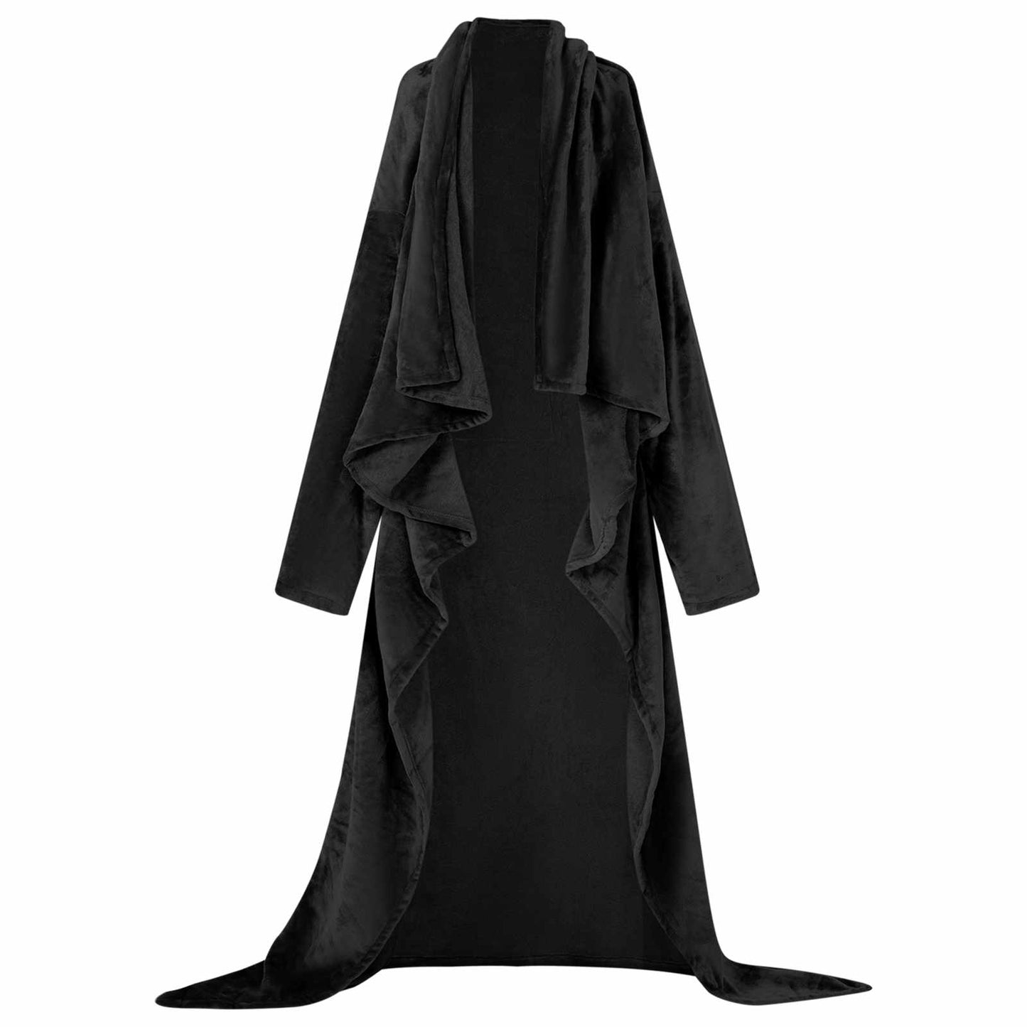 Sweat à capuche couverture Noir F flanelle