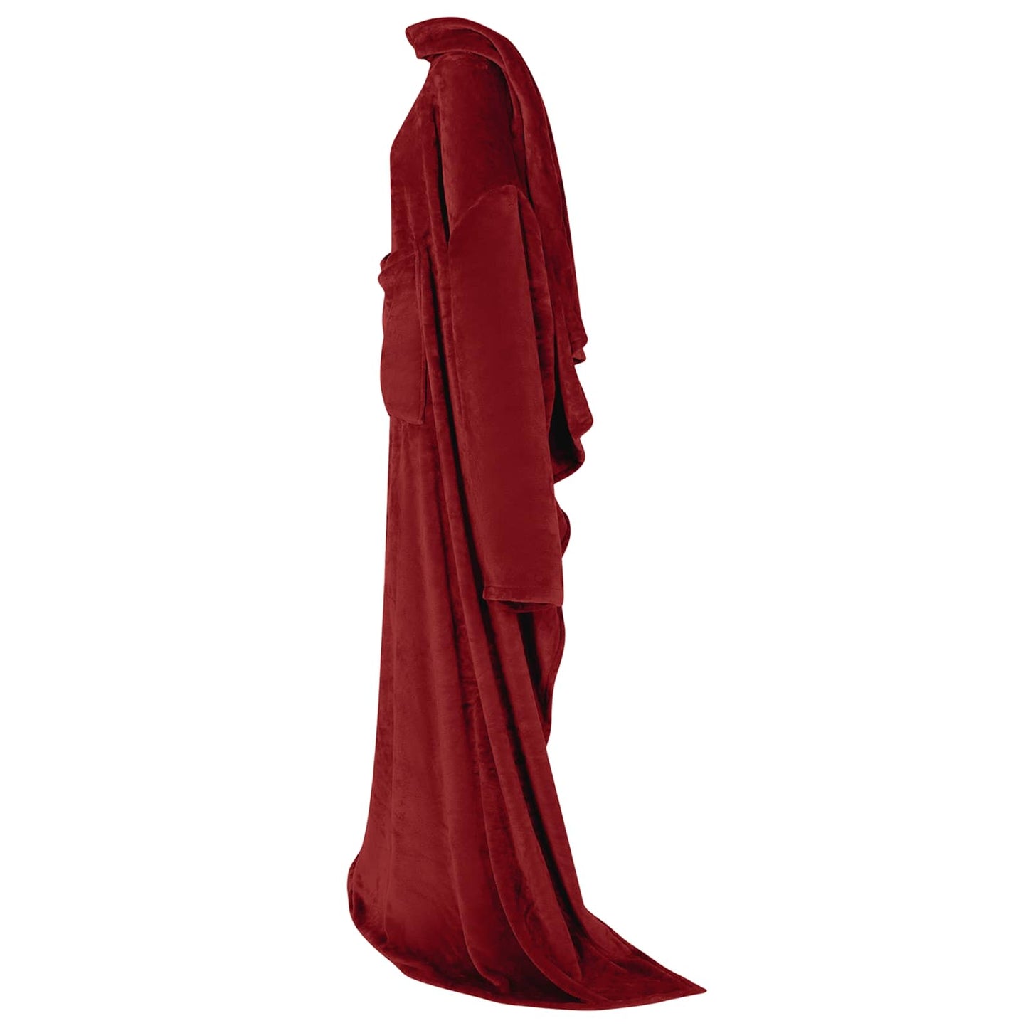 Sweat à capuche couverture Bordeaux F flanelle