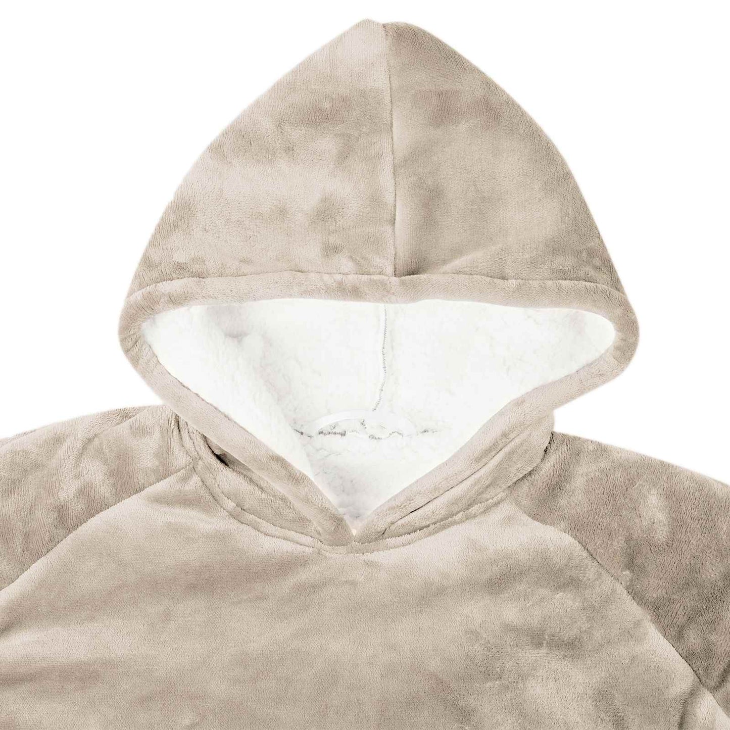 Sweat à capuche couverture beige L polaire et flanelle