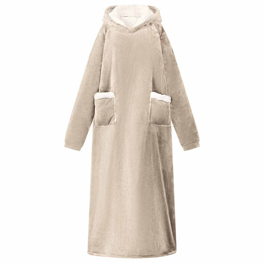 Decken-Hoodie Beige L Fleece und Flanell