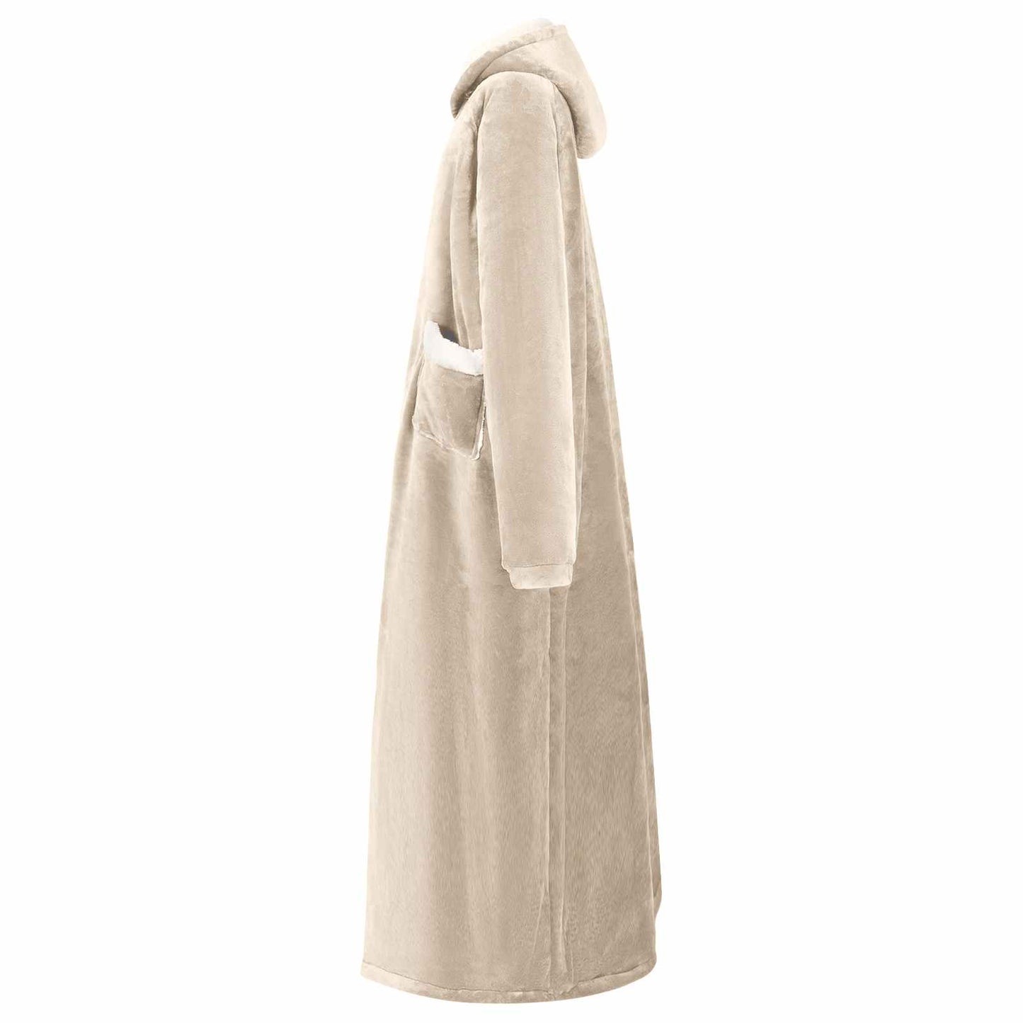 Decken-Hoodie Beige L Fleece und Flanell
