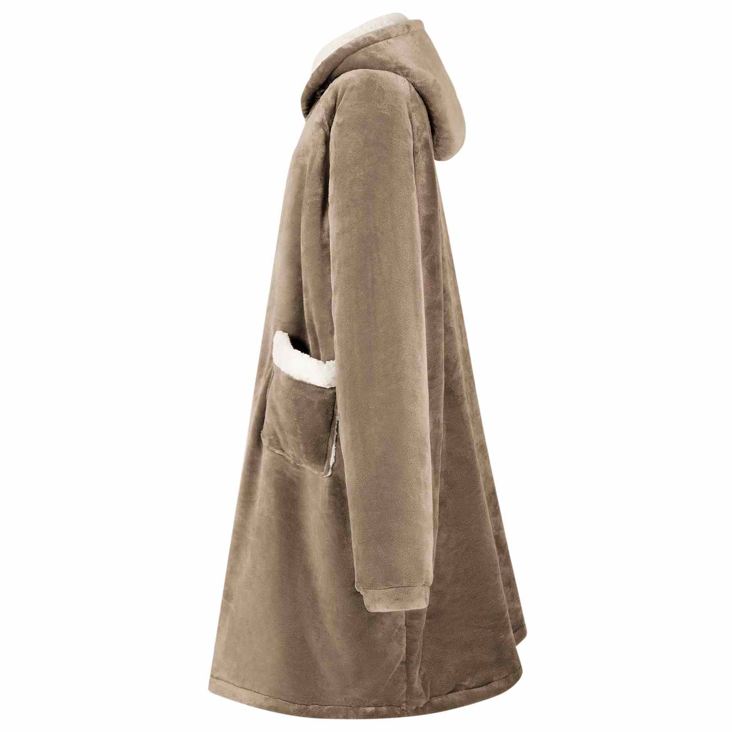 Decken-Hoodie Kamel M Fleece und Flanell