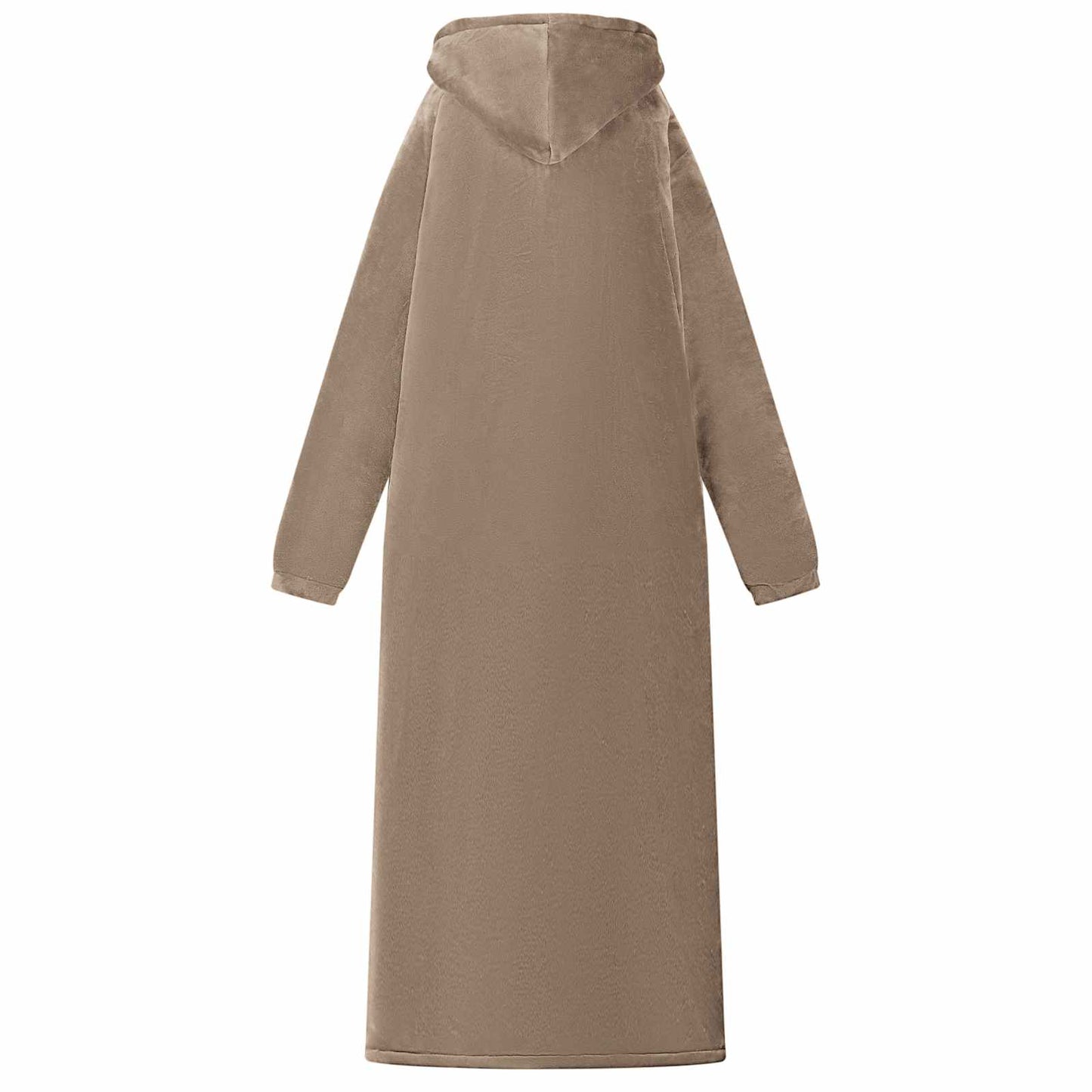 Decken-Hoodie Kamel L Fleece und Flanell