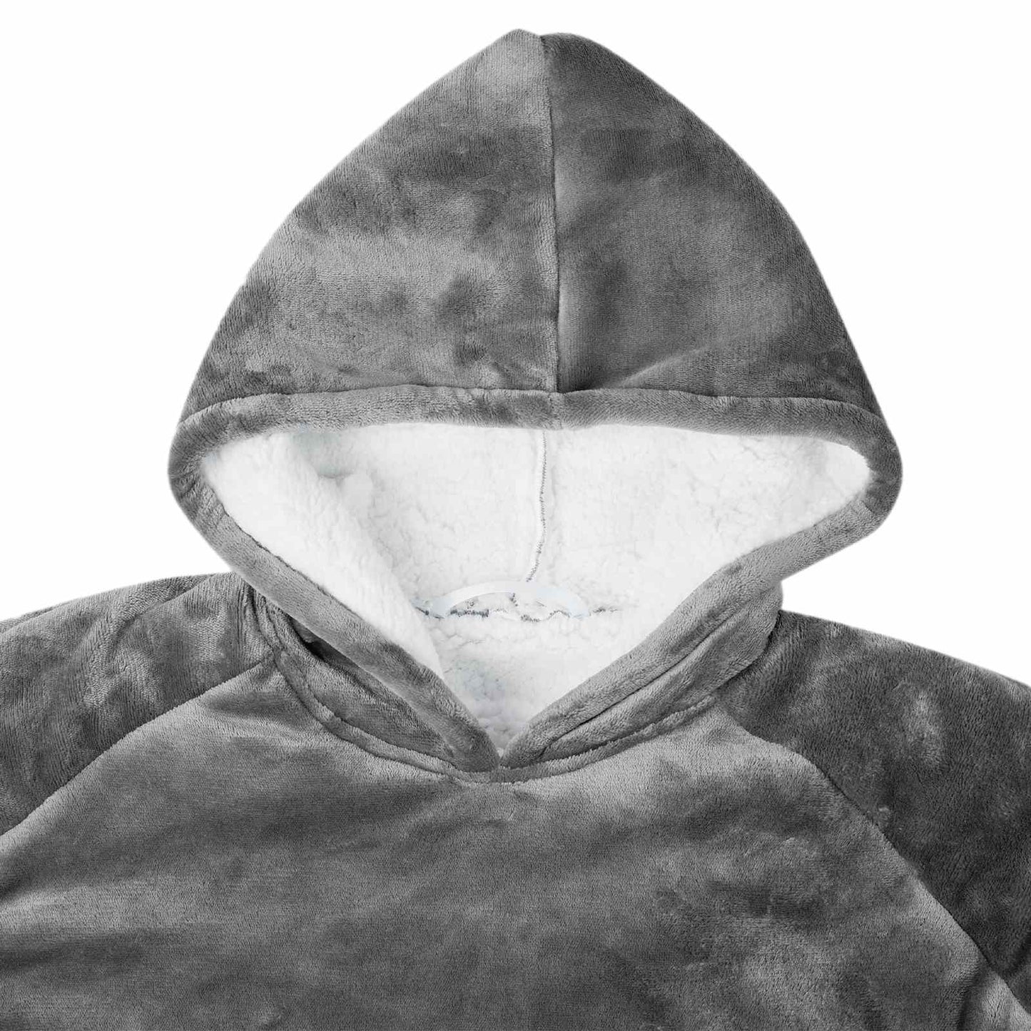 Sweat à capuche couverture gris foncé L polaire et flanelle