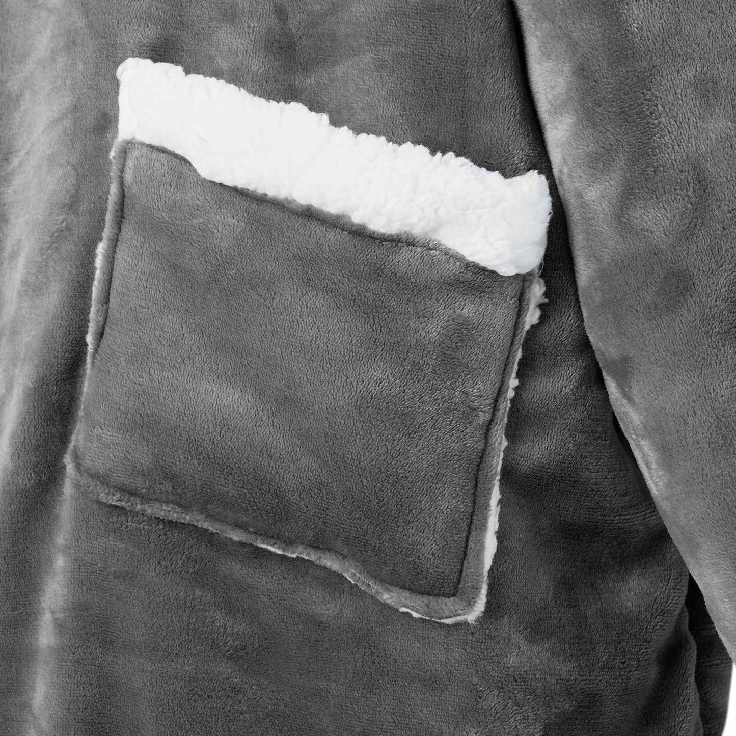 Sweat à capuche couverture gris foncé L polaire et flanelle