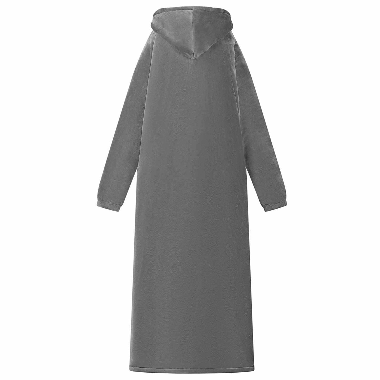 Decken-Hoodie Dunkelgrau M Fleece und Flanell
