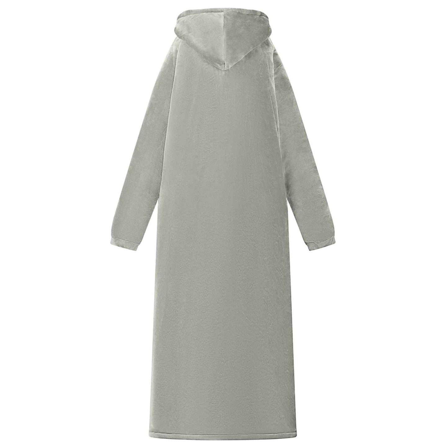 Hooded Blanket Grey M Fleece and Flannel