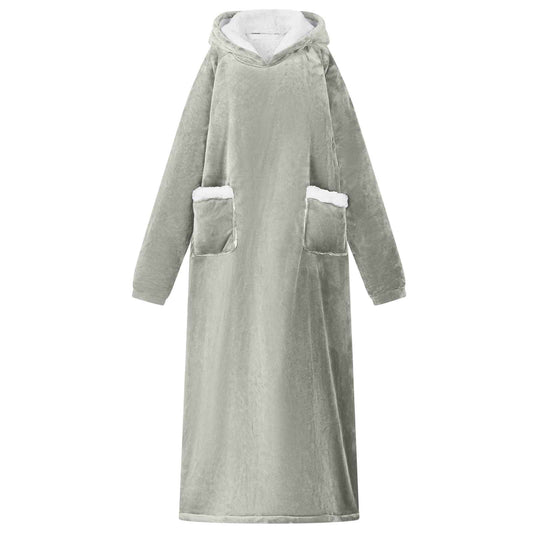 Decken-Hoodie Grau L Fleece und Flanell