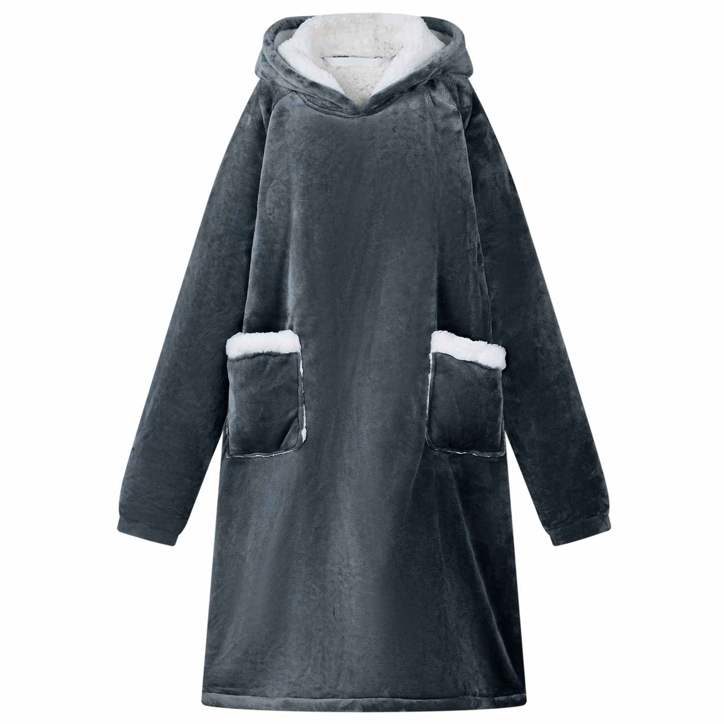Sweat plaid bleu marine L Polaire et flanelle