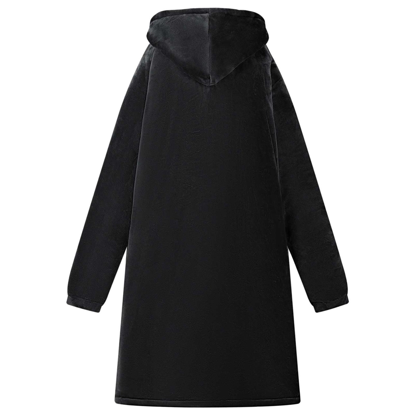Sweat à capuche couverture Noir L Polaire et flanelle