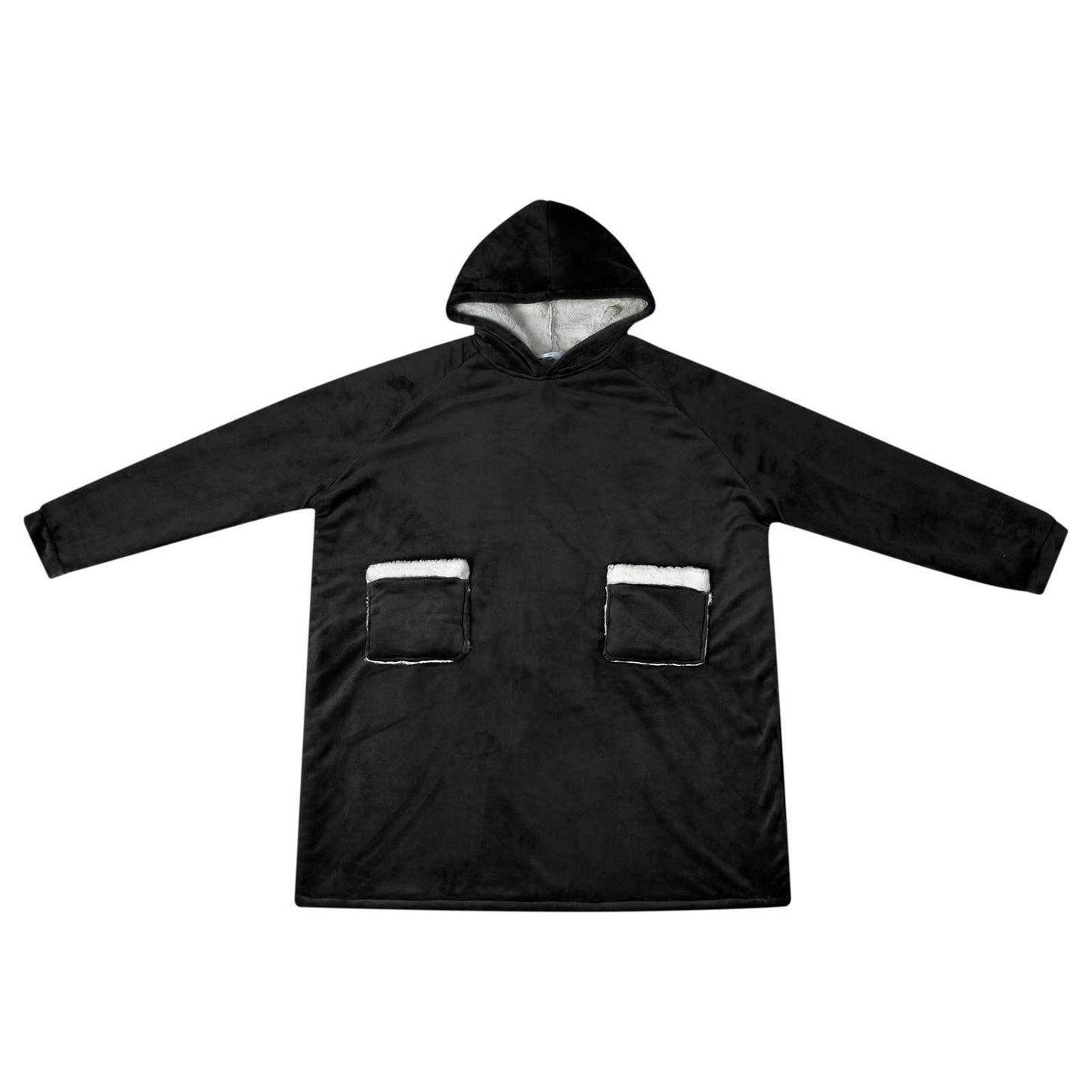 Sweat à capuche couverture Noir L Polaire et flanelle