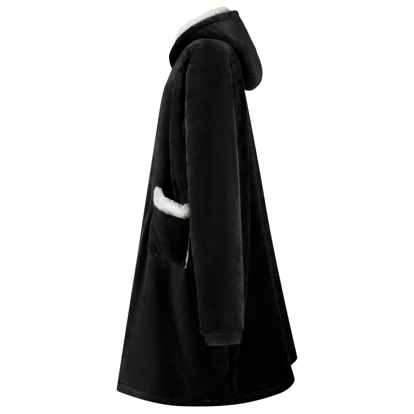 Sweat à capuche couverture Noir L Polaire et flanelle