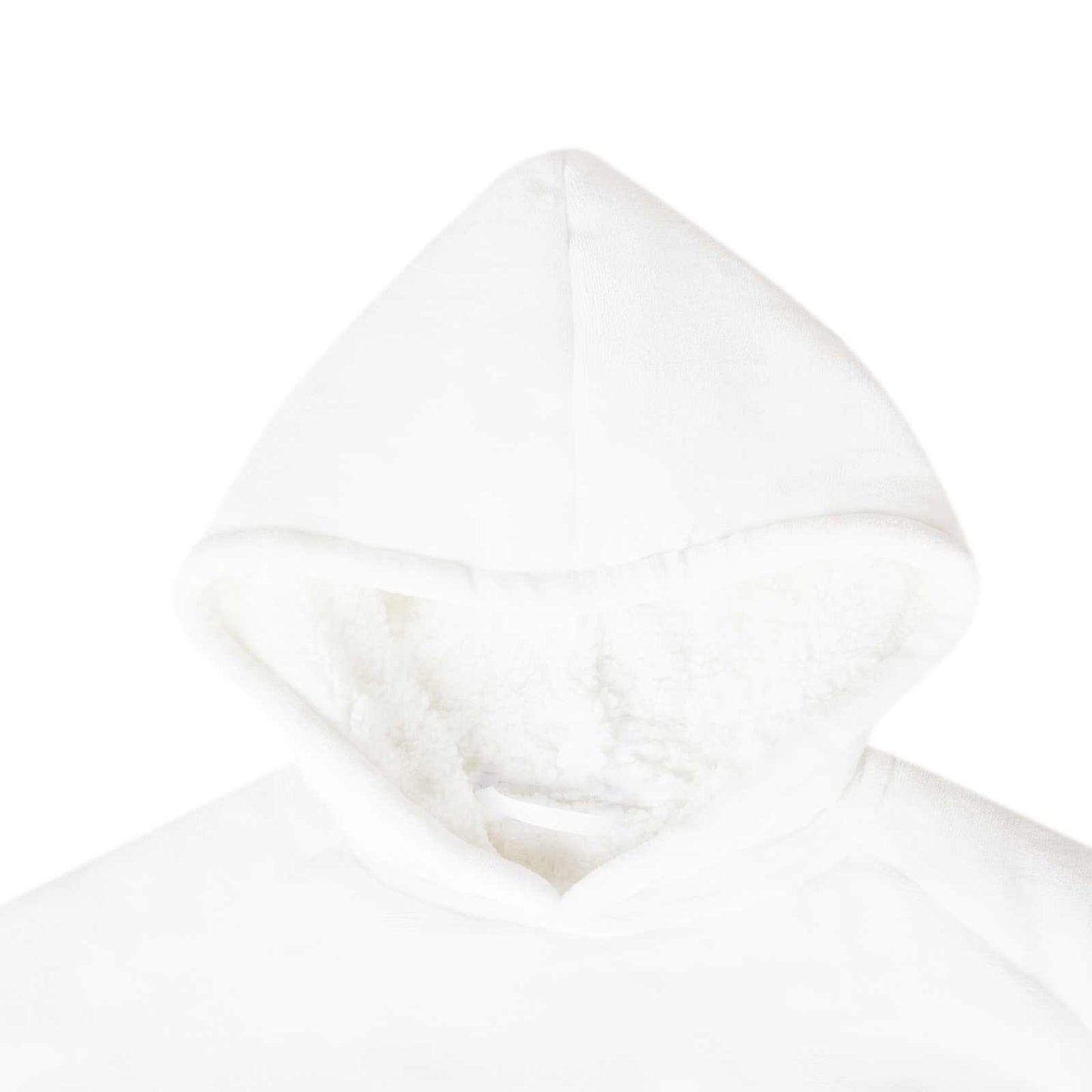 Hoodie-couverture blanc M polaire et flanelle