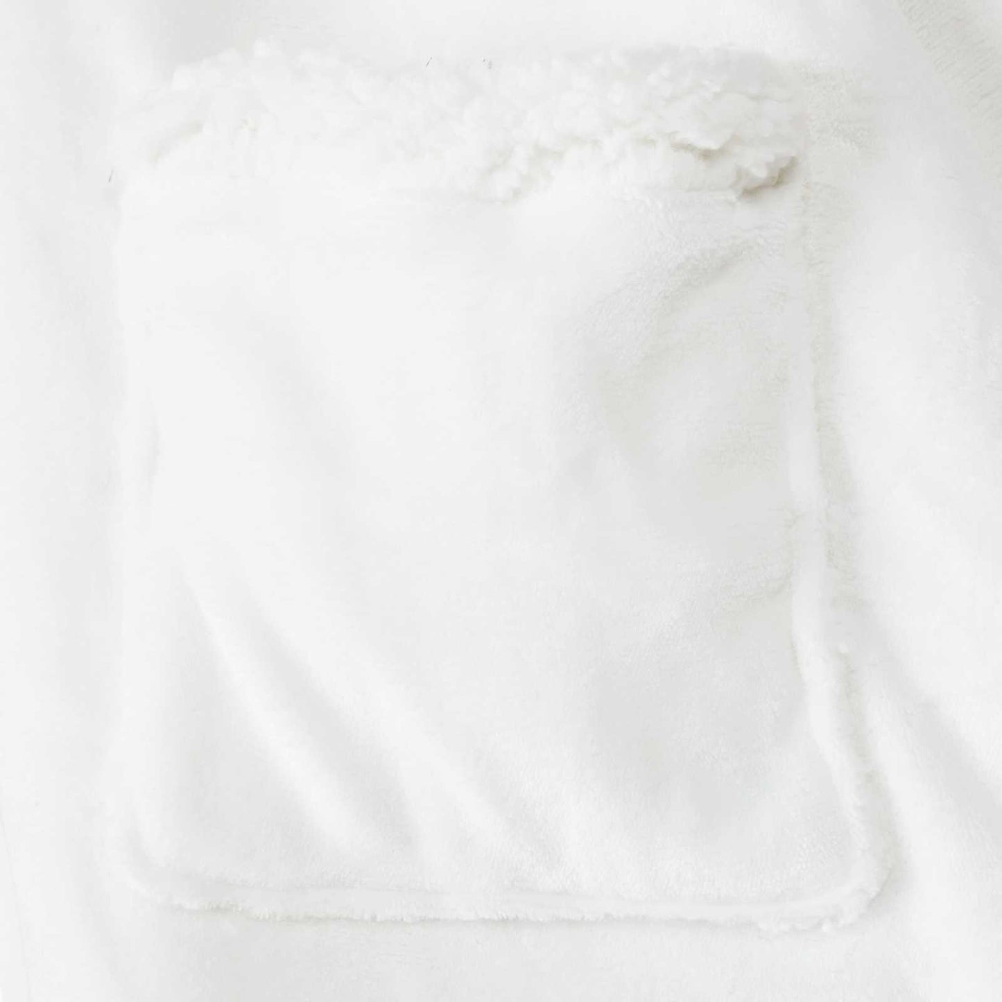 Hoodie-couverture blanc M polaire et flanelle