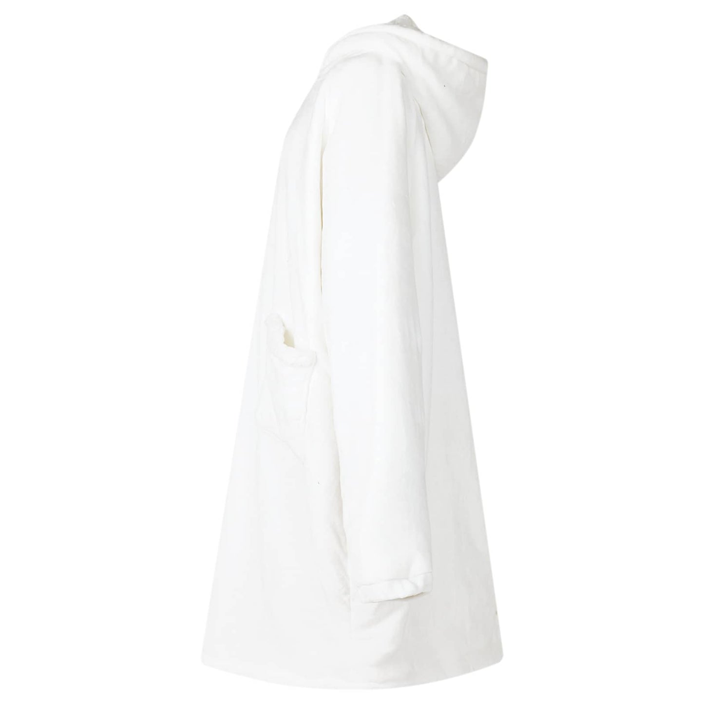 Hoodie-couverture blanc M polaire et flanelle