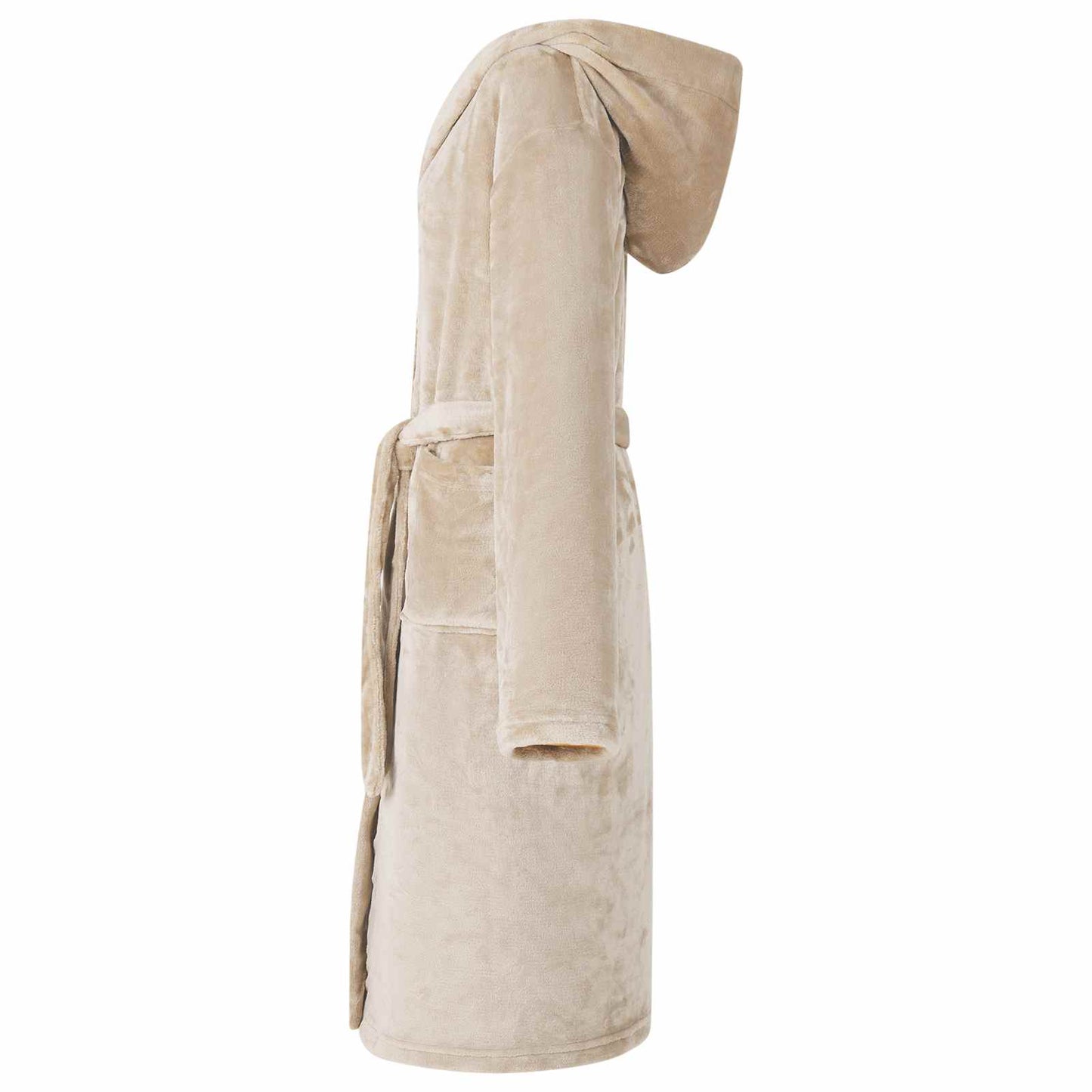 Bathrobe Hoodie Beige XXXL Flannel