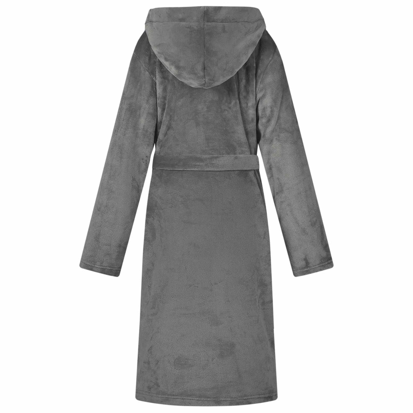 Peignoir à capuche gris foncé S Flanelle