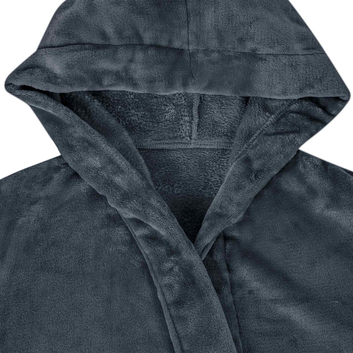 Bathrobe Hoodie Navy Blue S Flannel