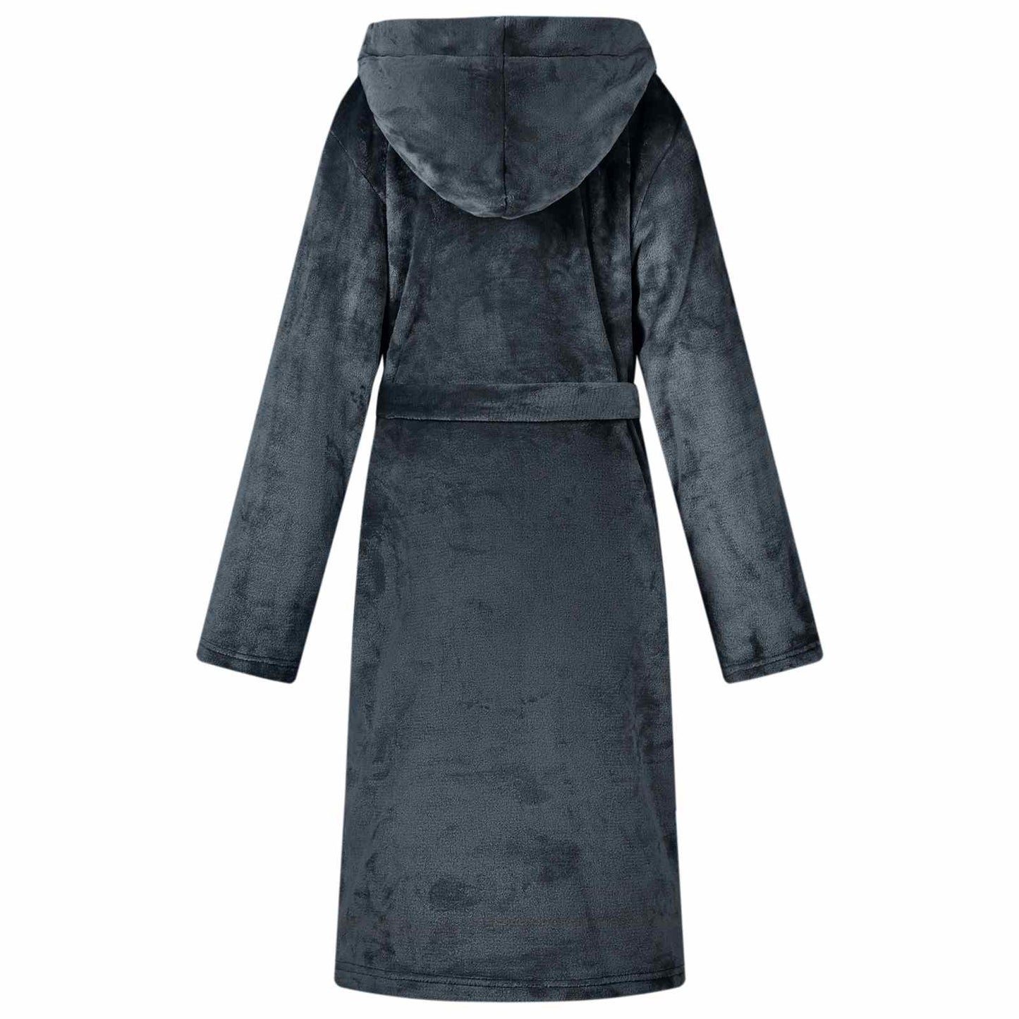 Peignoir à capuche bleu marine XXL flanelle