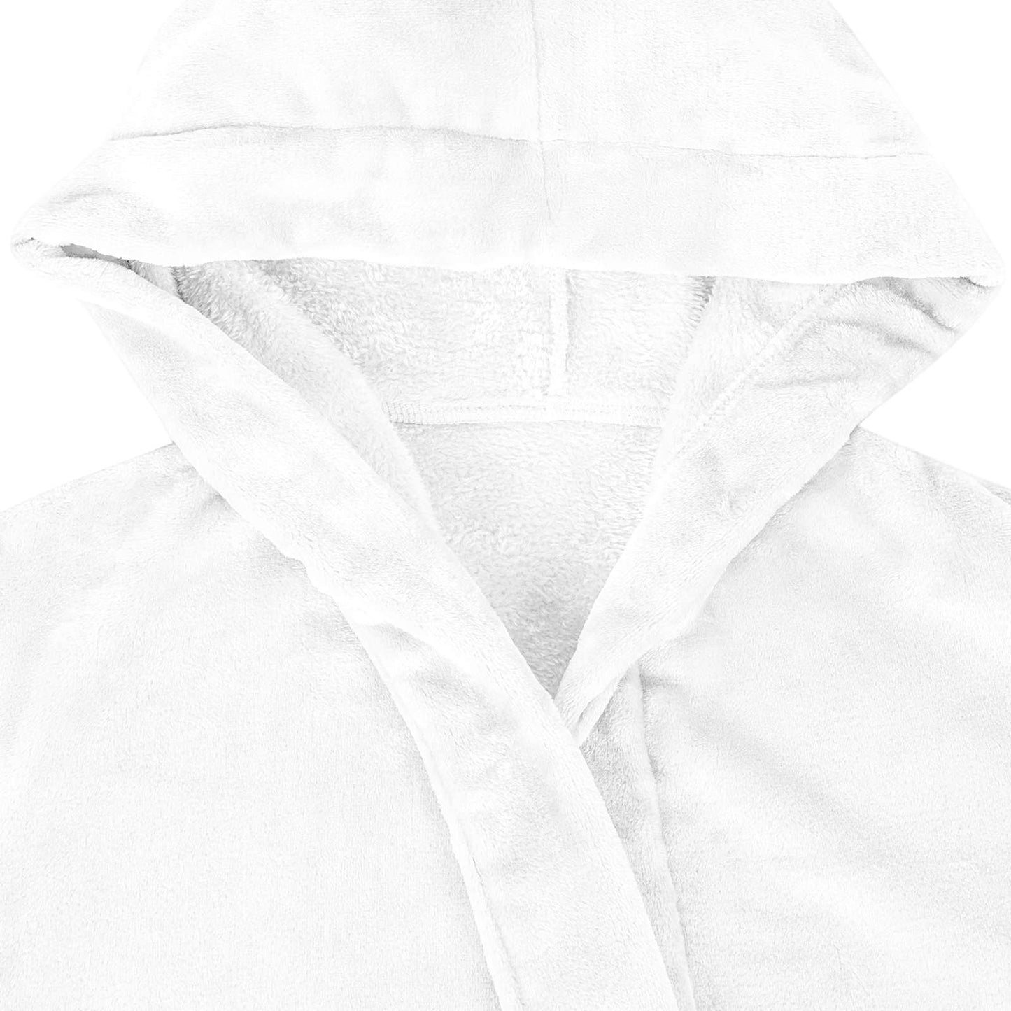 Peignoir à capuche blanc L flanelle