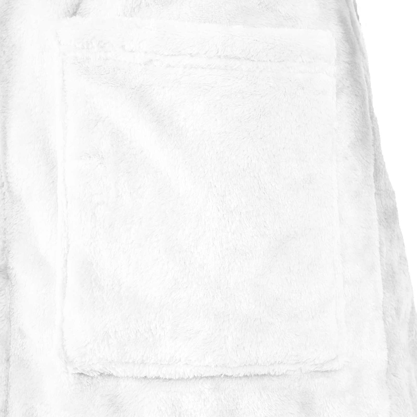 Peignoir à capuche blanc L flanelle