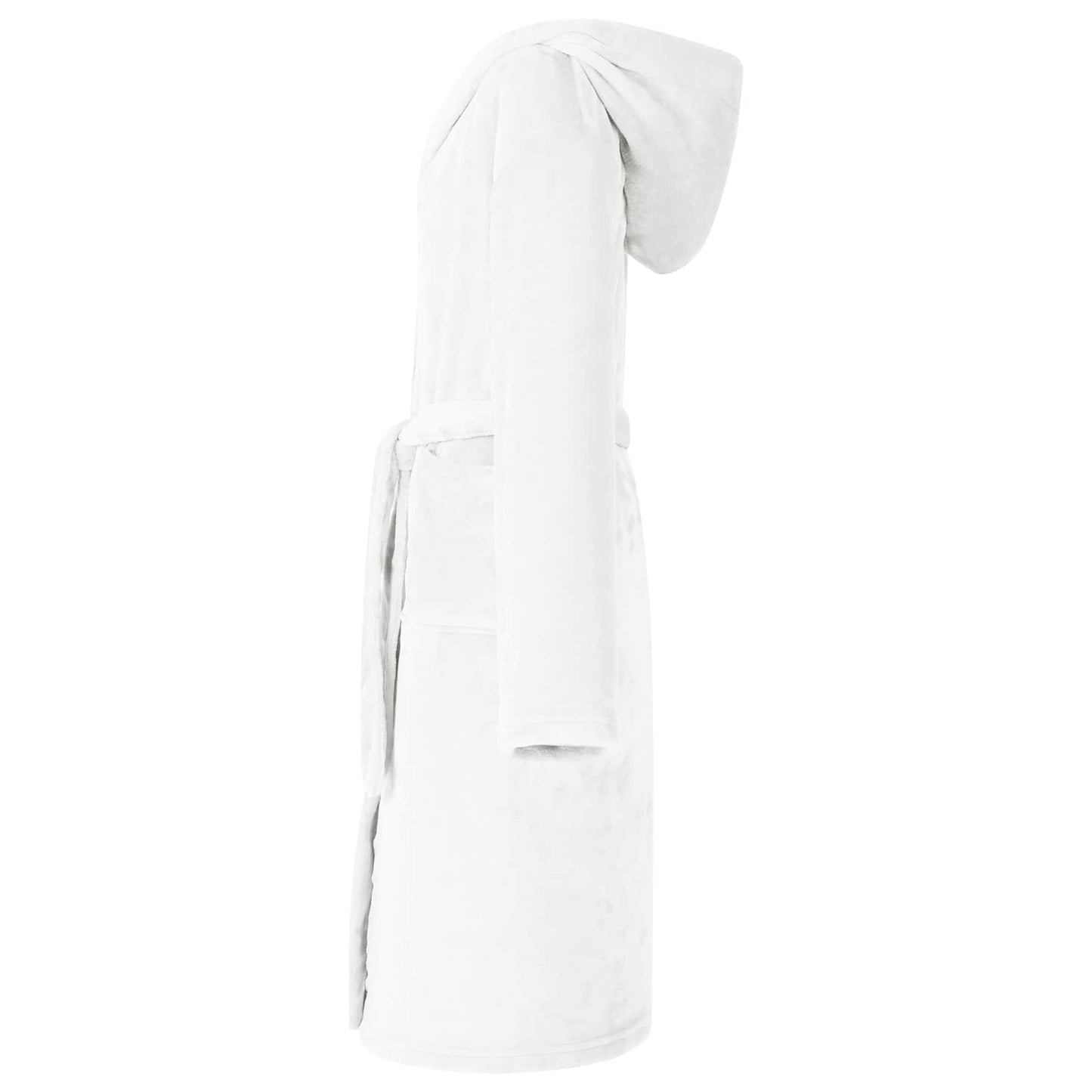 Bathrobe Hoodie White XXL Flannel