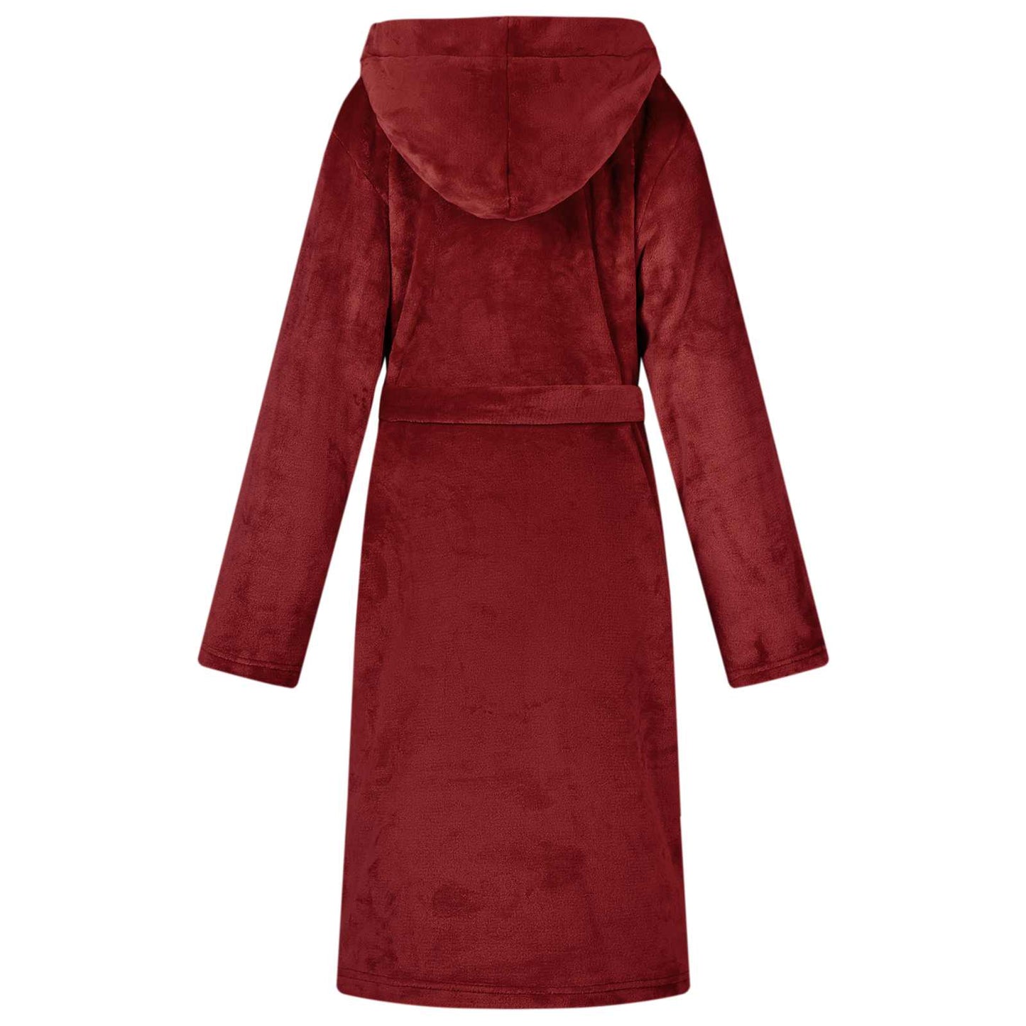 Peignoir à capuche bordeaux XL flanelle