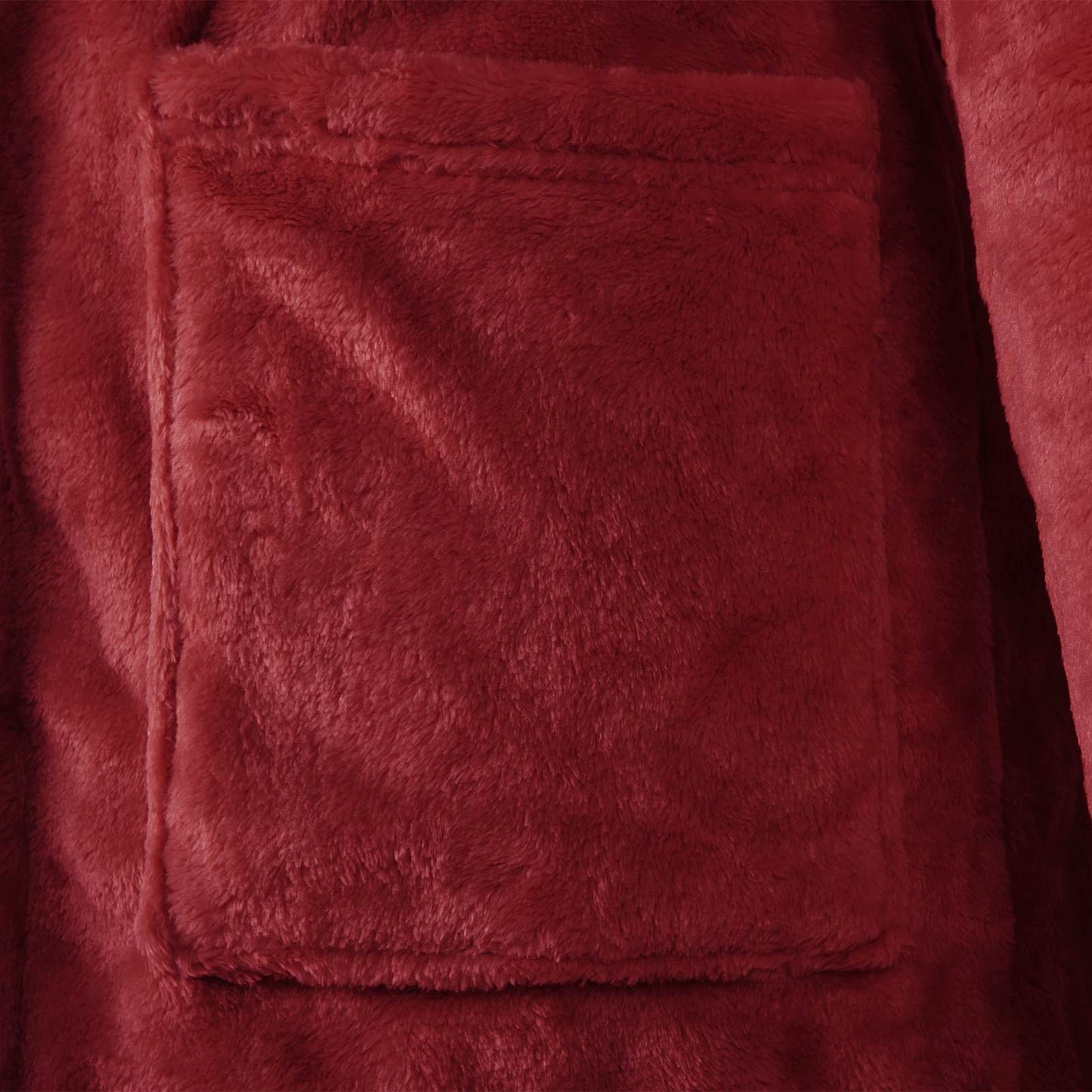 Peignoir à capuche bordeaux XXXL flanelle