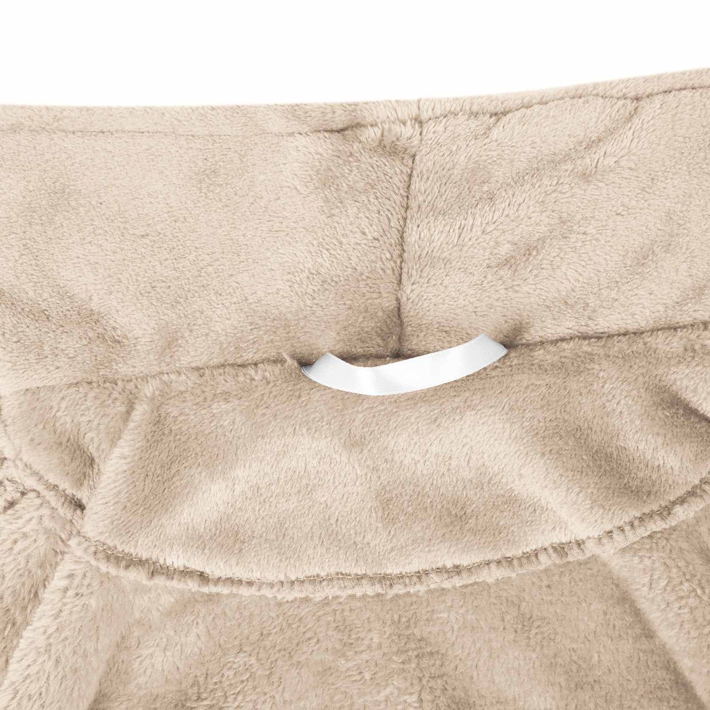 Bathrobe without hood, beige, size L, flannel