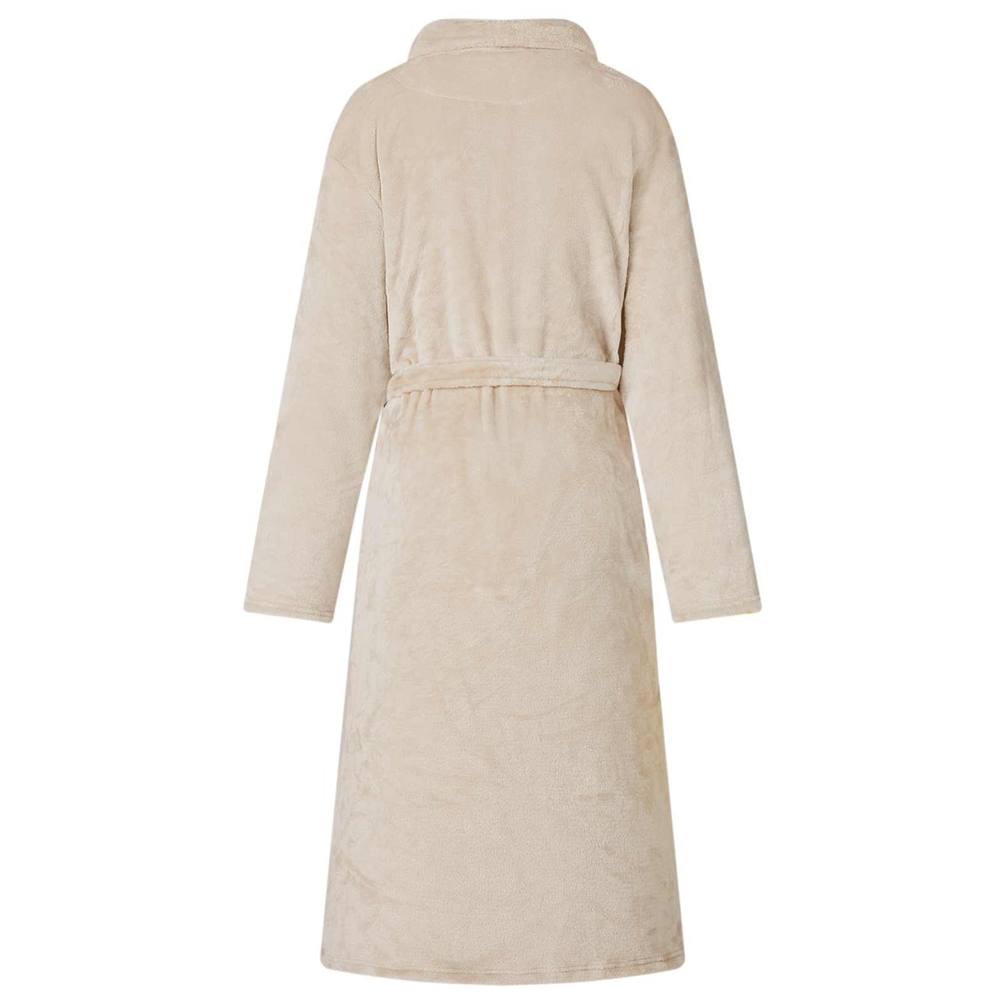 Bathrobe without hood, beige, size L, flannel