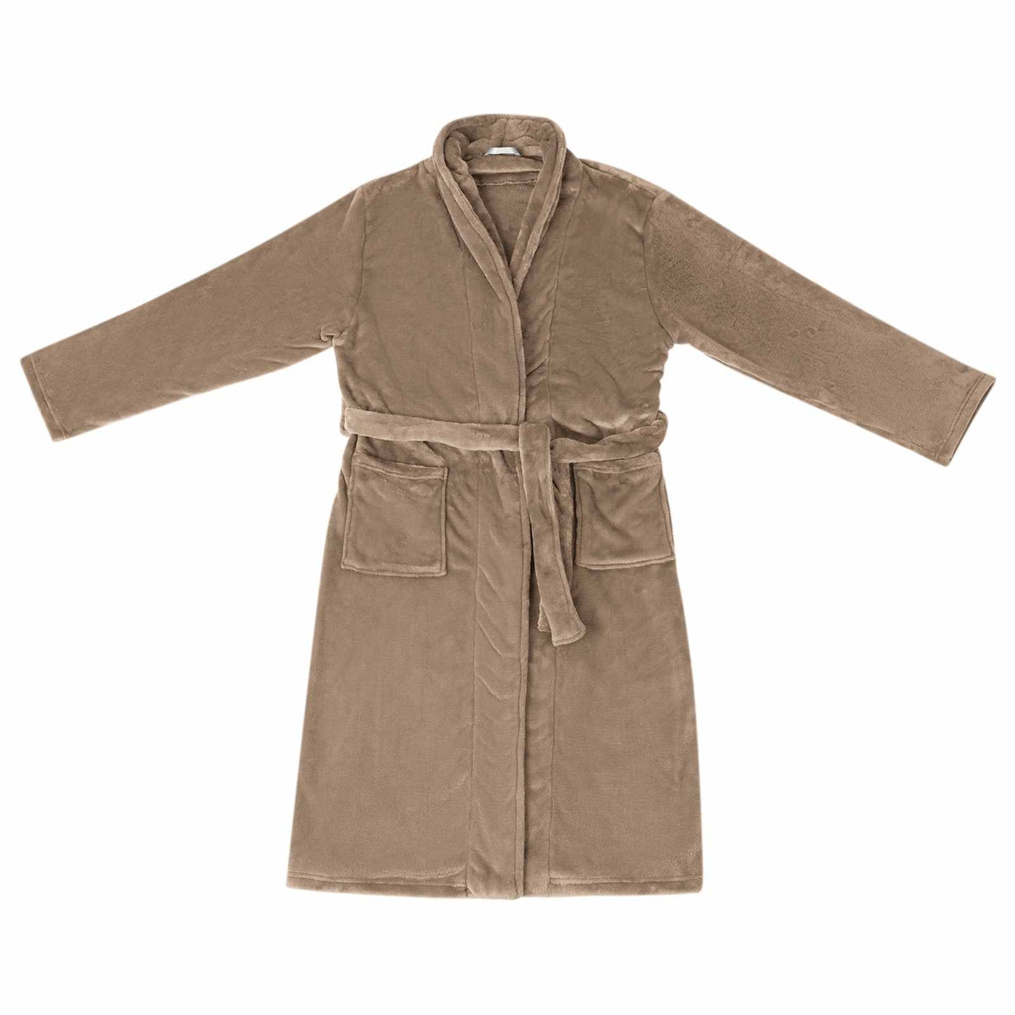 Bathrobe without hood Camel XL Flannel