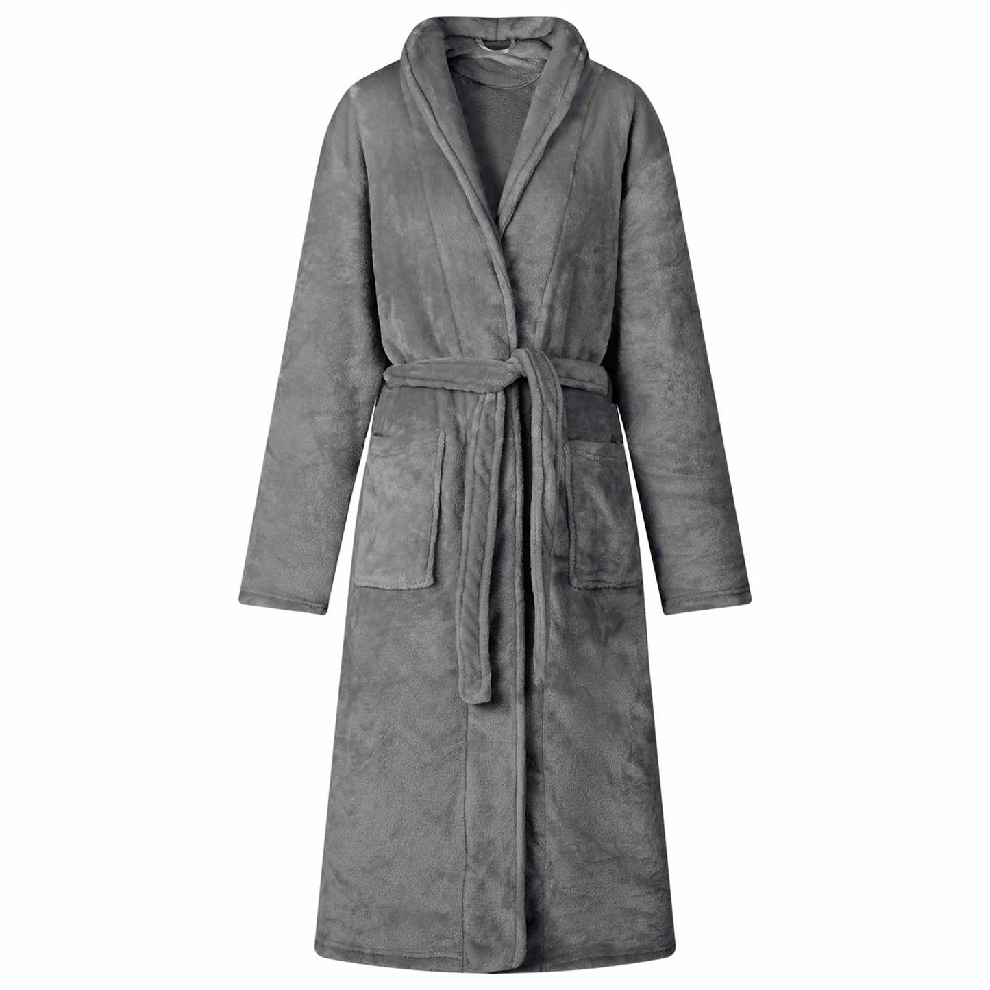 Peignoir sans capuche Gris foncé M Flanelle