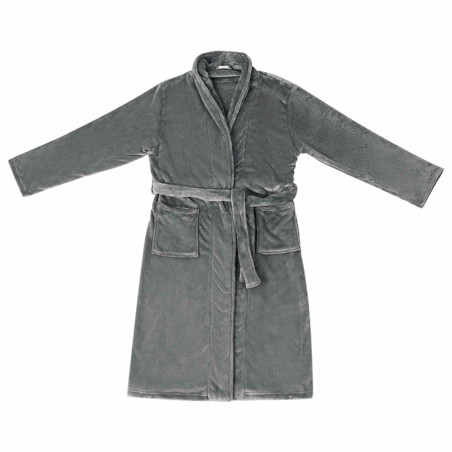 Peignoir sans capuche Gris foncé M Flanelle