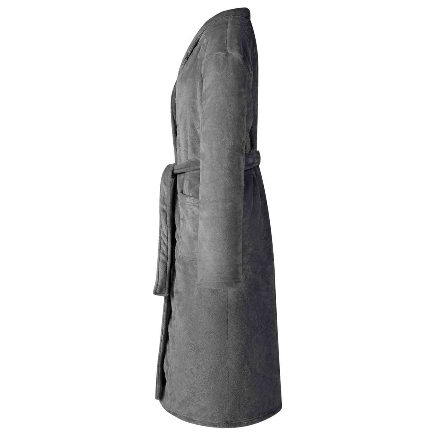 Peignoir sans capuche Gris foncé M Flanelle