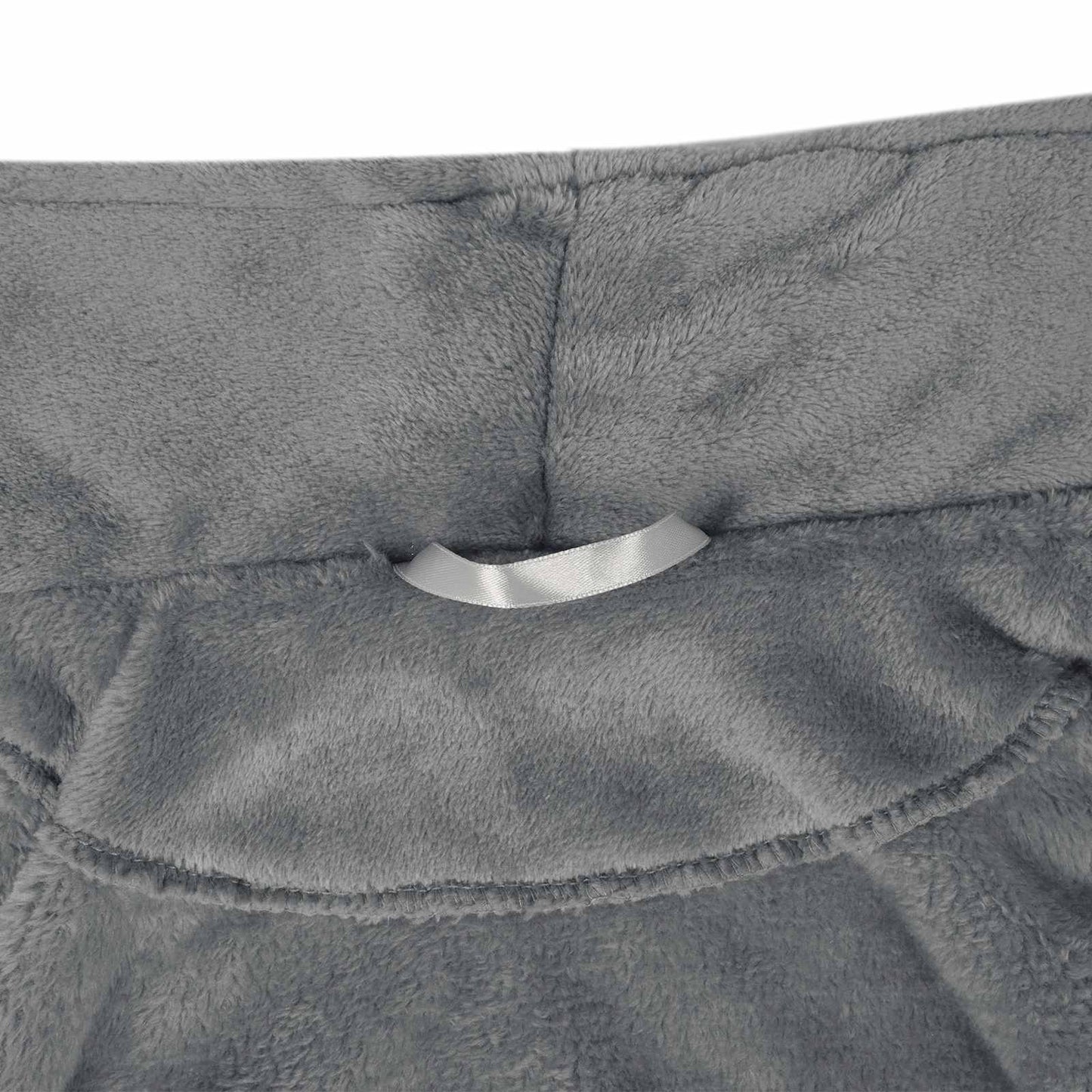 Bathrobe without hood Dark Grey XXXL Flannel