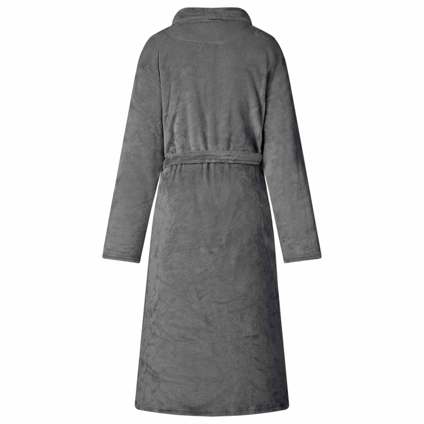 Bathrobe without hood Dark Grey XXXL Flannel
