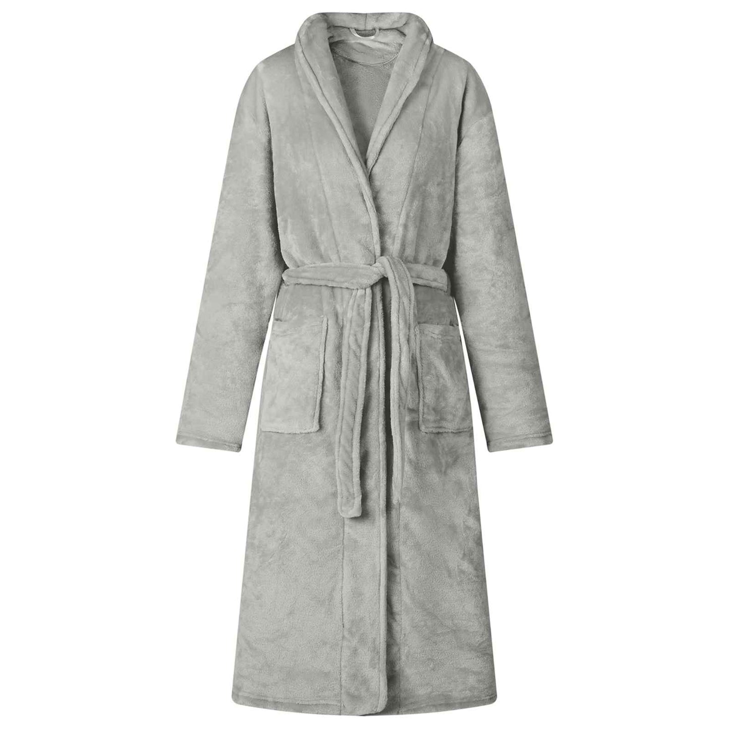 Grey Dressing Gown without Hood M Flannel