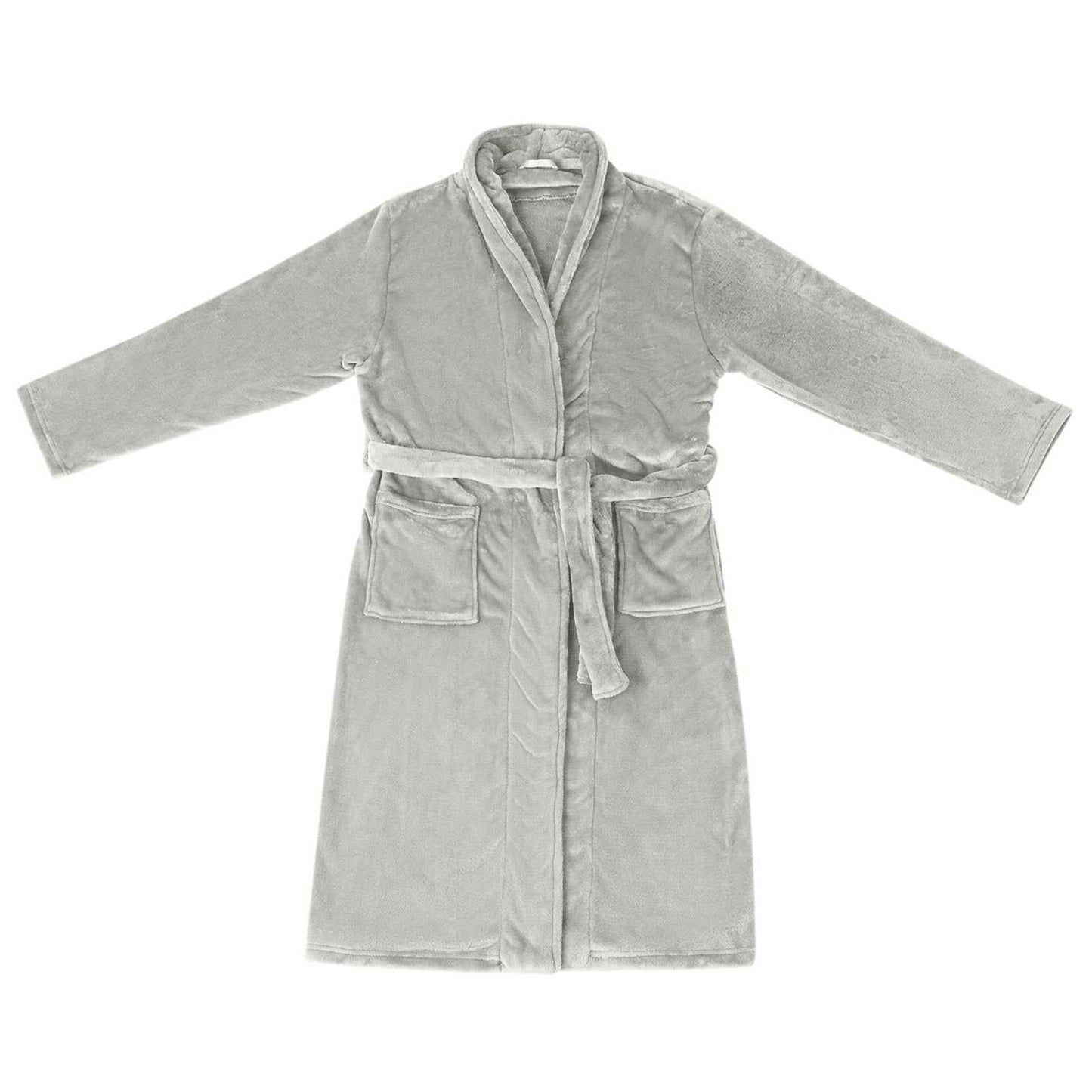 Grey Dressing Gown without Hood M Flannel