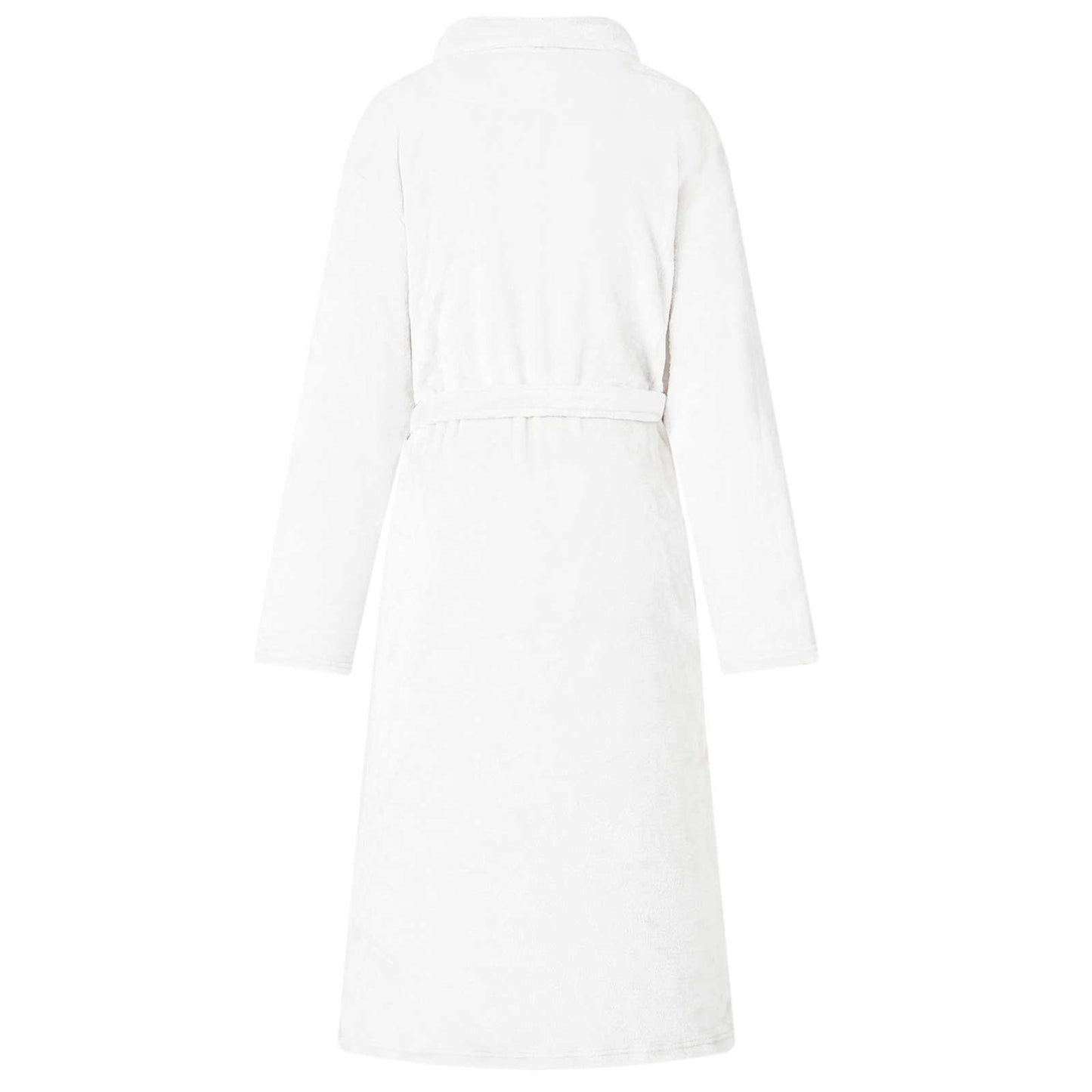 Bathrobe without Hood White L Flannel